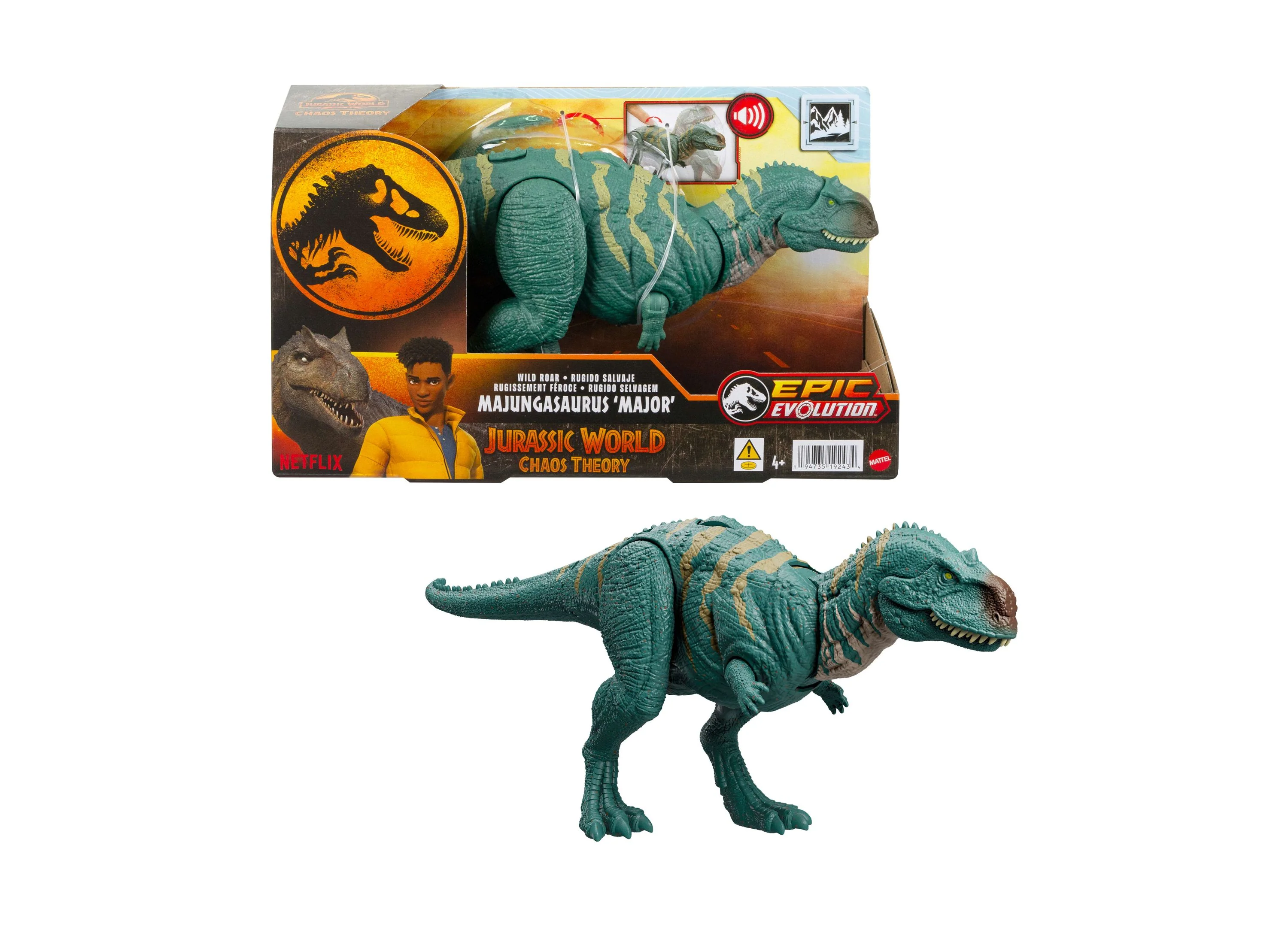 Jurassic World 13 inch Majungasaurus Action Figure with Roaring Sound