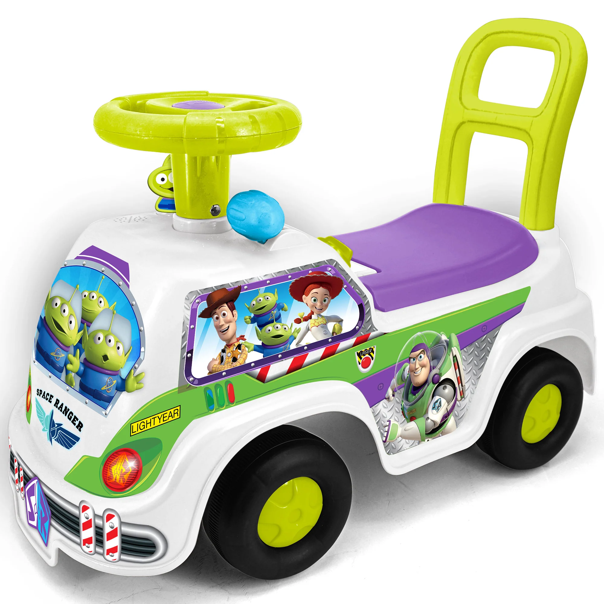 Kiddieland Buzz Lightyear Adventure Ride-On - Disney Space Light & Sound, 12mo+