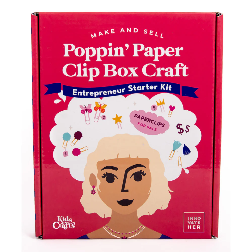 Kids Crafts InnovateHER Poppin' Paper Clip Craft Kit - Entrepreneur Starter Set