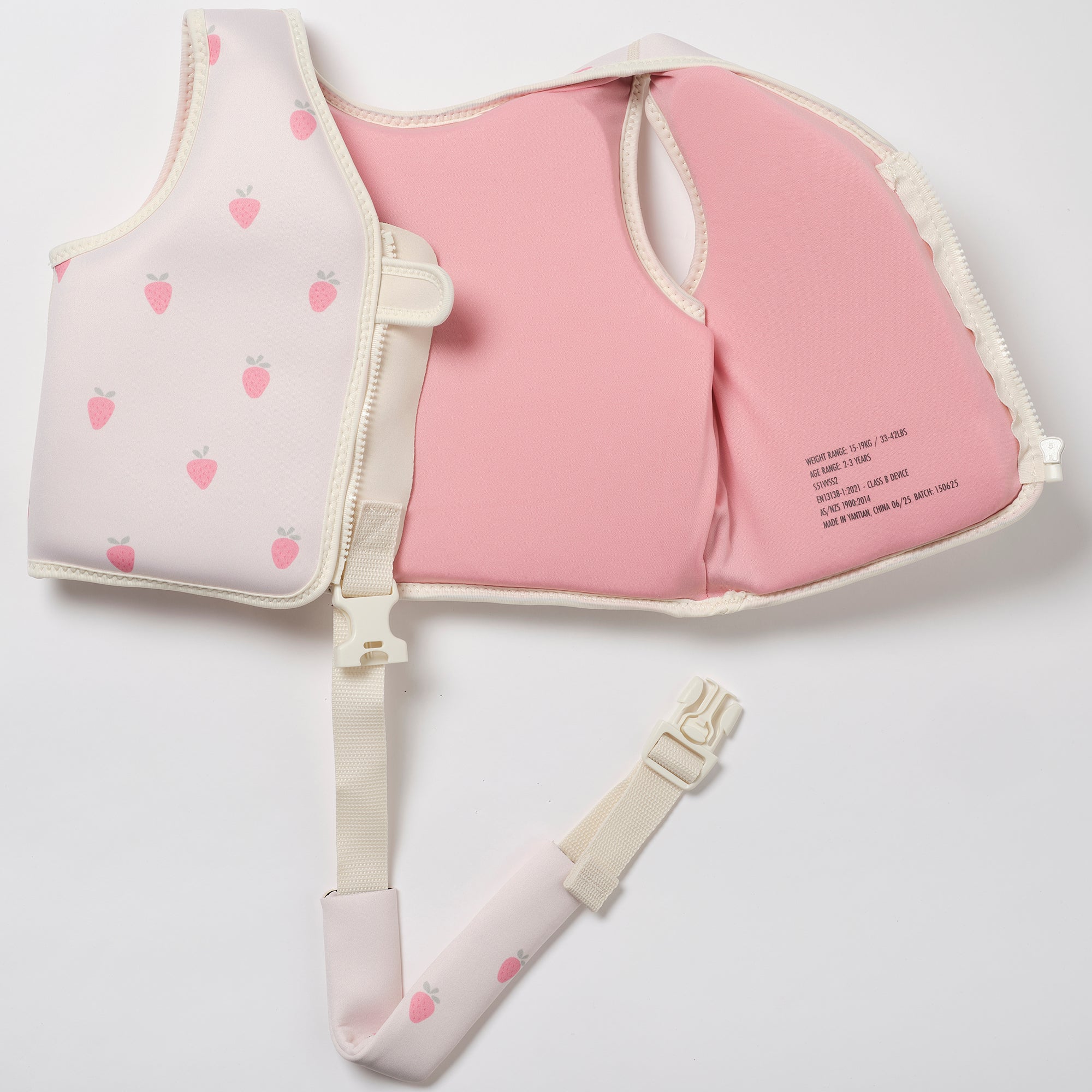 Sunnylife Strawberry Swim Vest With Anti-Rise Safety Strap - Image 4