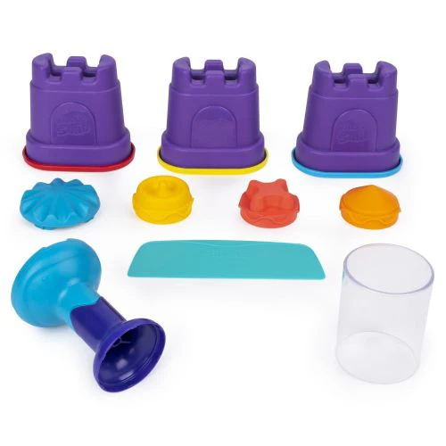 Kinetic Sand Rainbow Mix n Stack Set - Colorful Sculpting Kit - Image 2