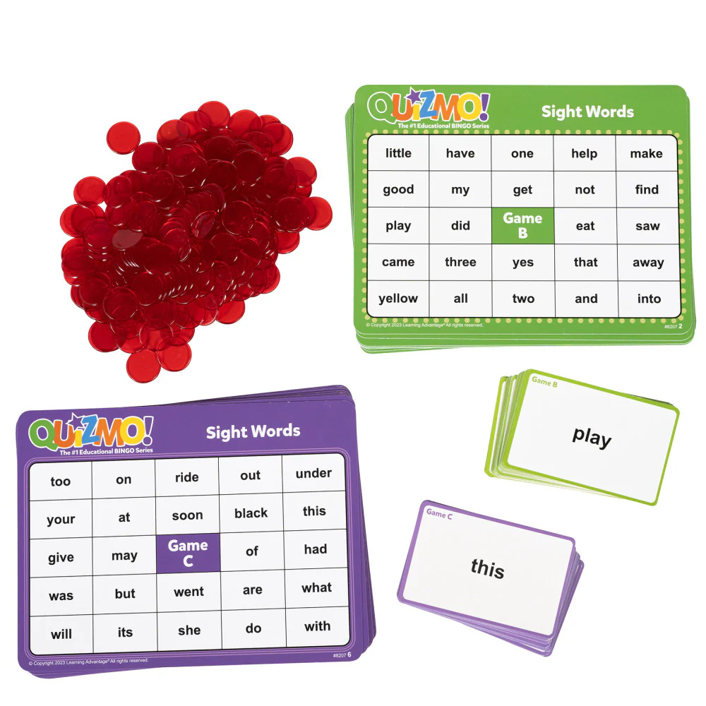 Learning Advantage QUIZMO Sight Words Interactive Bingo Game - Image 4