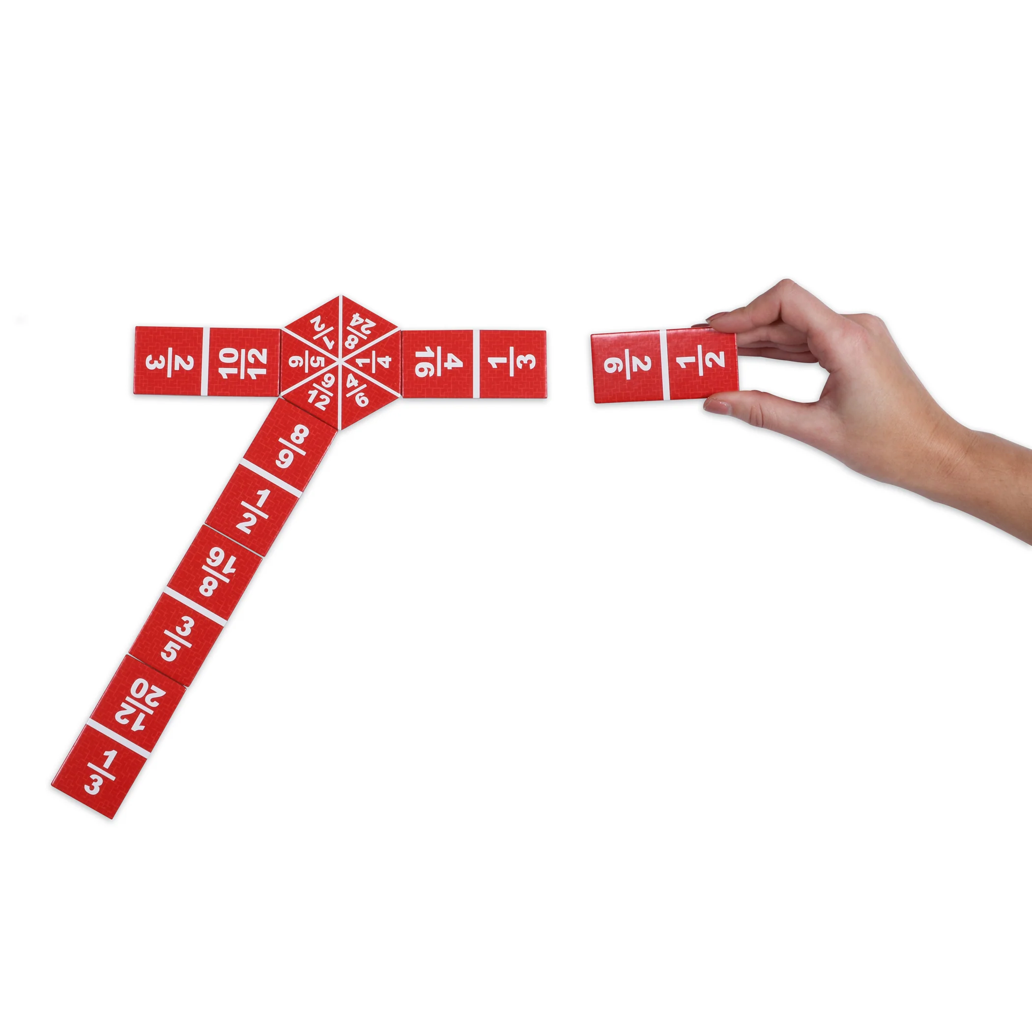 Learning Advantage Equivalent Fraction Dominoes - Math Learning Game - Pack of 2 - Image 4