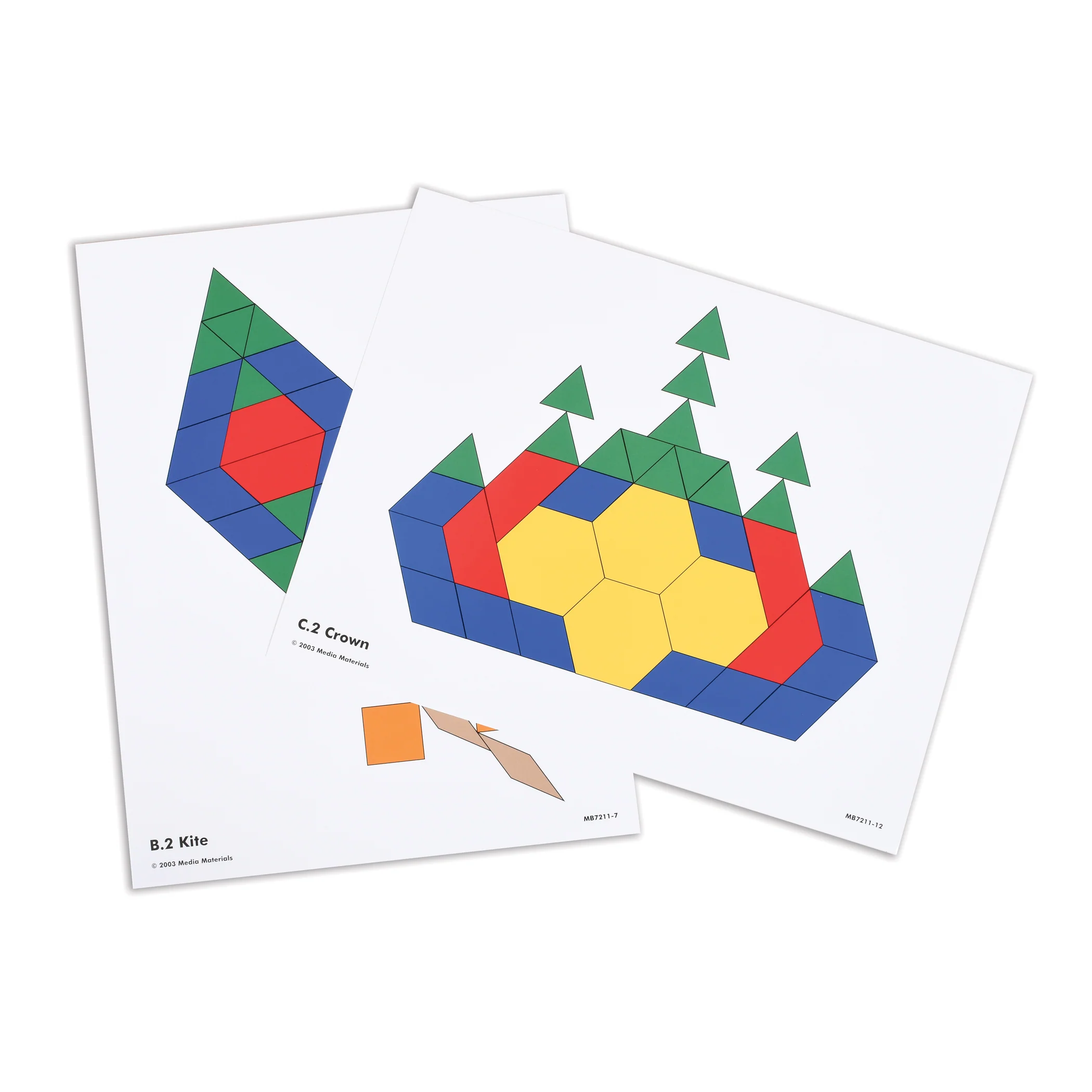 Learning Advantage Fun Geometry Pattern Block Activity Cards - Set of 60 - Image 3