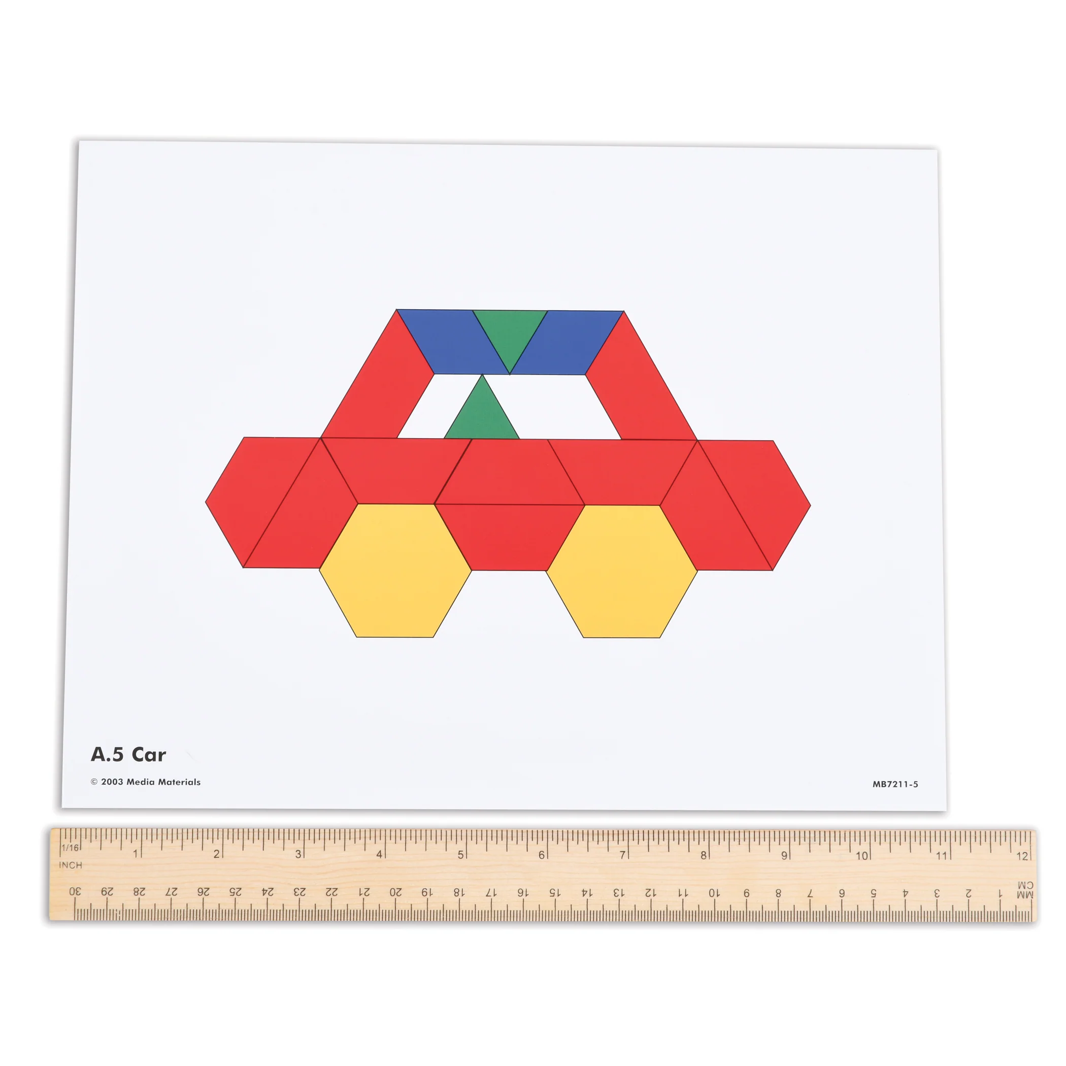 Learning Advantage Fun Geometry Pattern Block Activity Cards - Set of 60 - Image 5