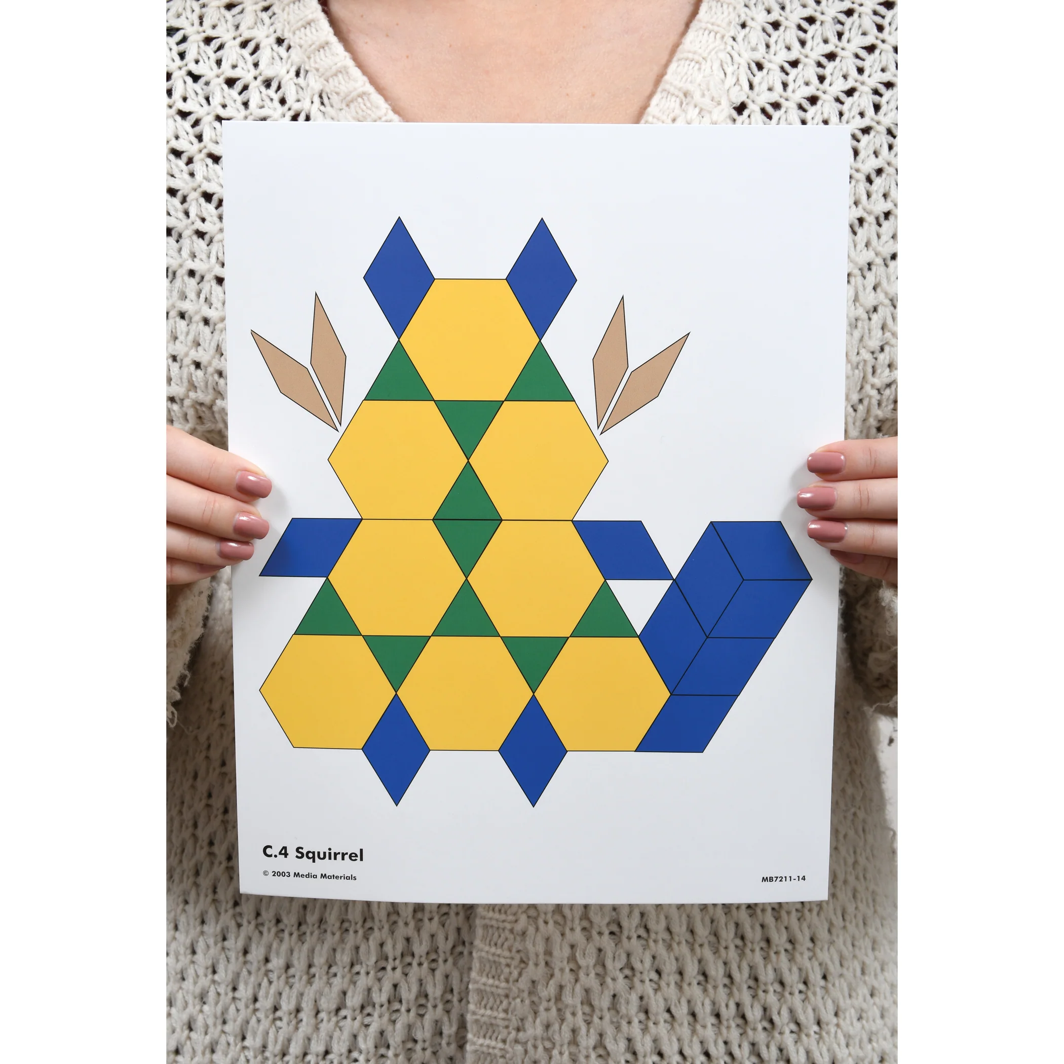 Learning Advantage Fun Geometry Pattern Block Activity Cards - Set of 60 - Image 8