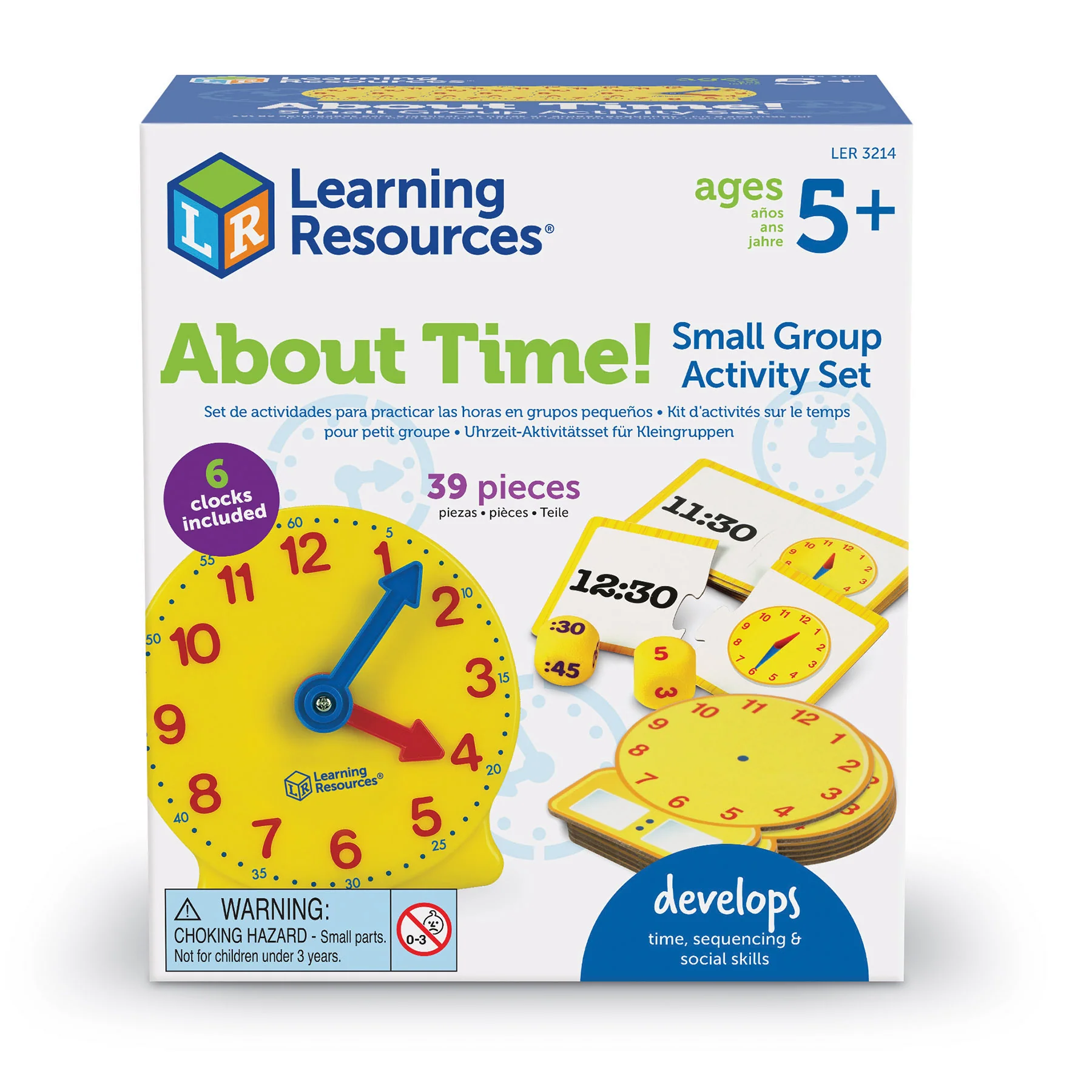 Learning Resources About Time! - Classroom Clock Set for Time-Telling Skills - Image 3