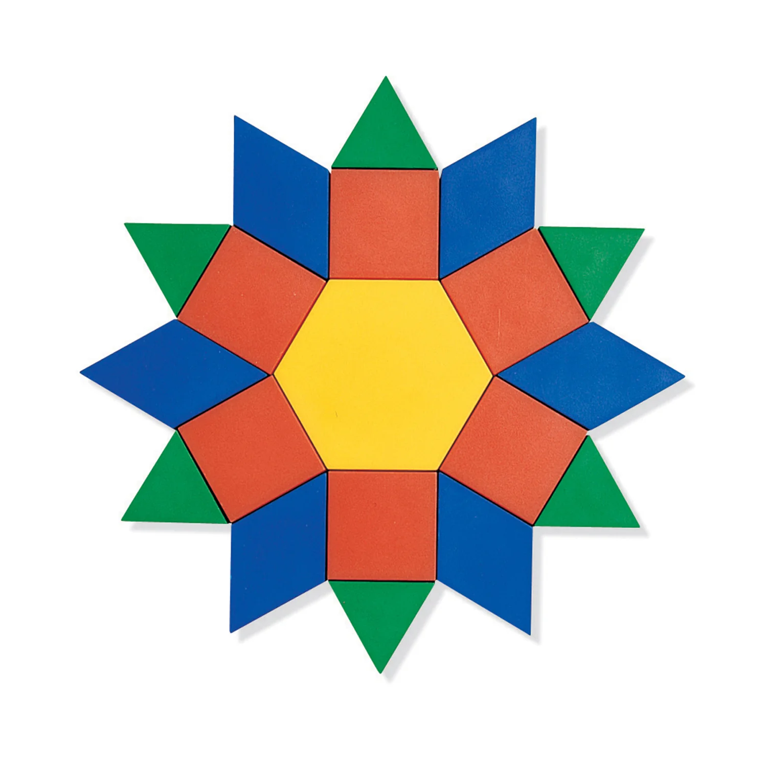 Learning Resources Wooden Pattern Blocks - Colorful Geometric Shapes - 250 Pieces - Image 2