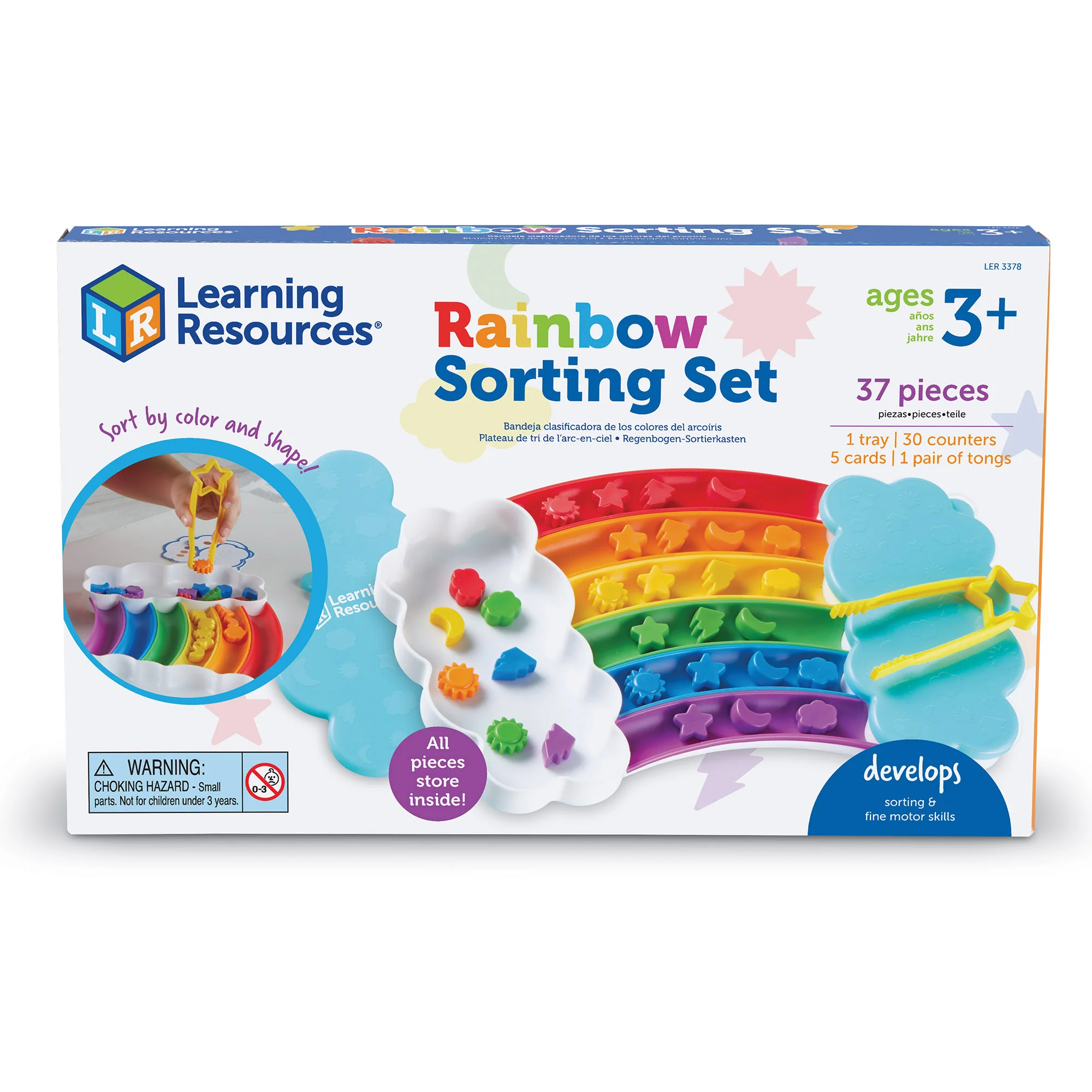 Learning Resources Rainbow Sorting Trays - Colorful Educational Toy for Early Math Skills - Image 4