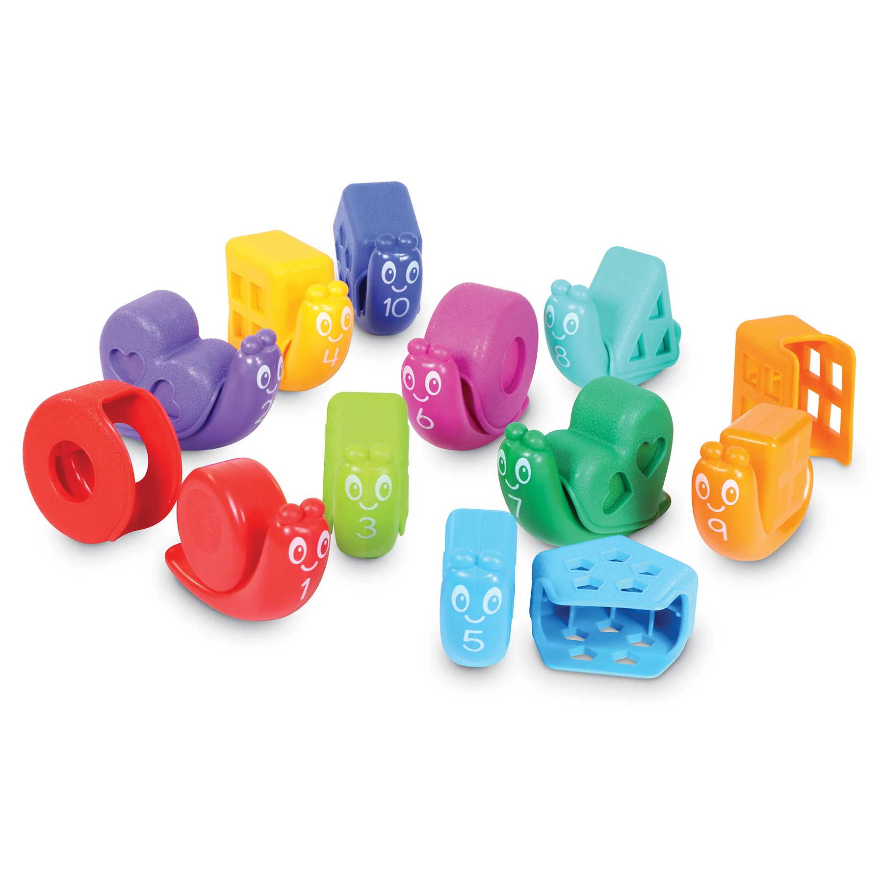 Learning Resources Snap-N-Learn Shape Snails - Educational Counting & Sorting Toy - Image 2