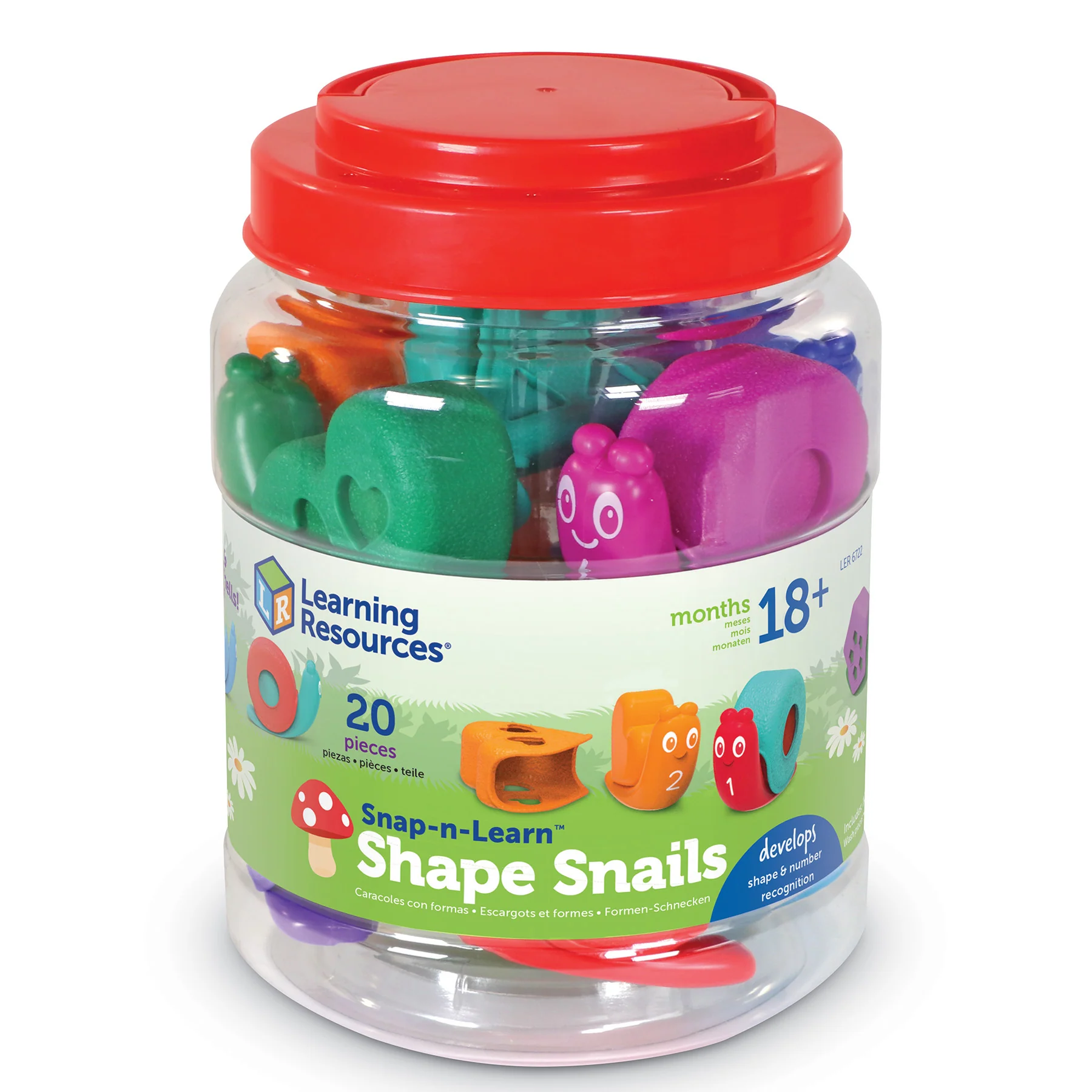 Learning Resources Snap-N-Learn Shape Snails - Educational Counting & Sorting Toy - Image 3
