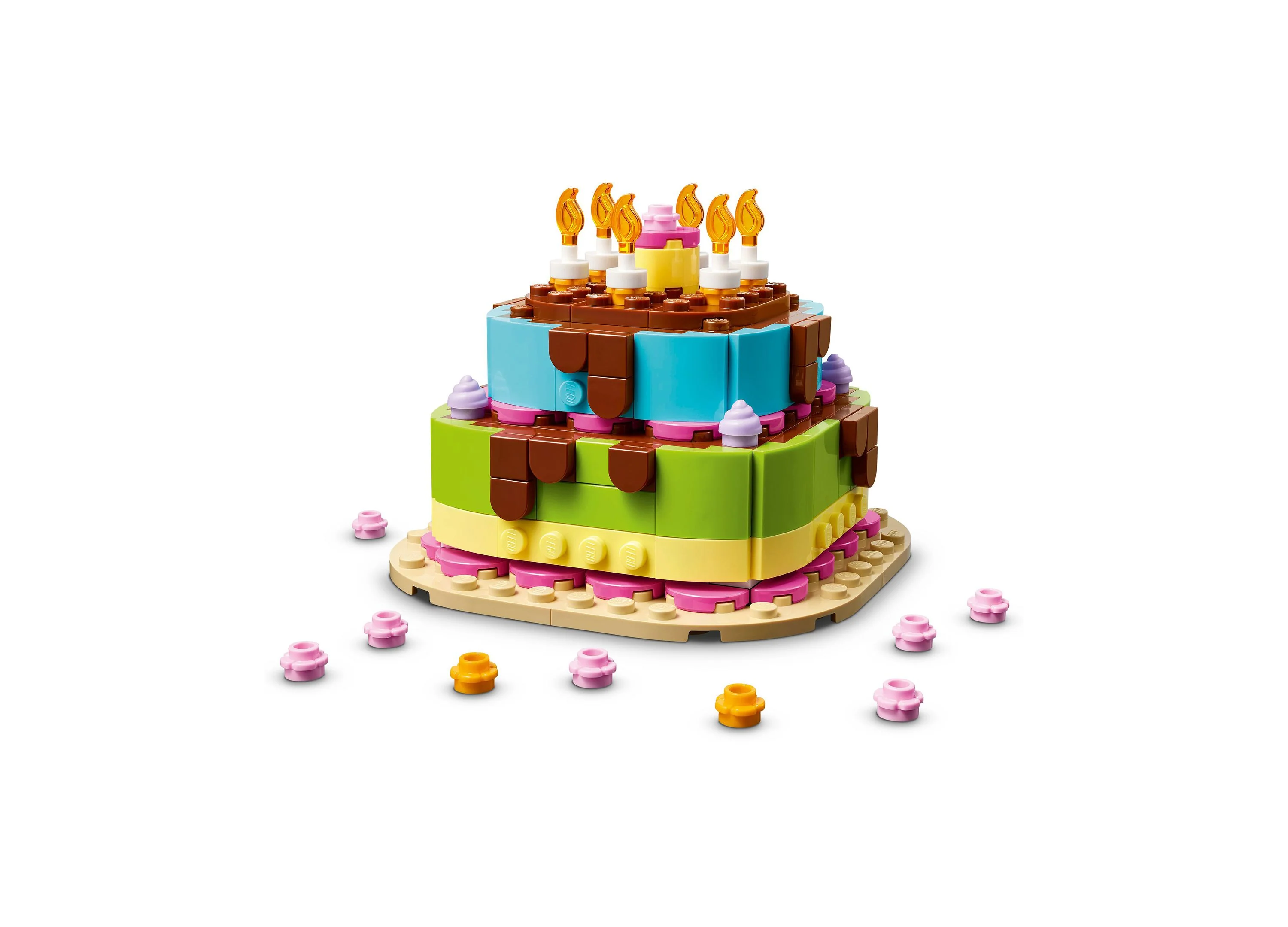 LEGO Birthday Party Cake Building Set 219 Pieces - Image 4