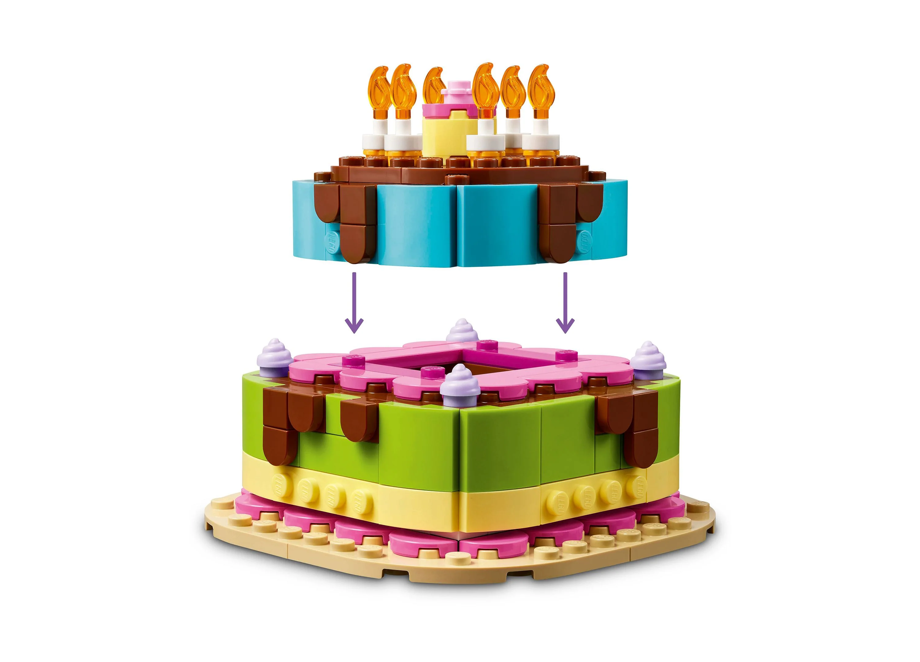 LEGO Birthday Party Cake Building Set 219 Pieces - Image 6