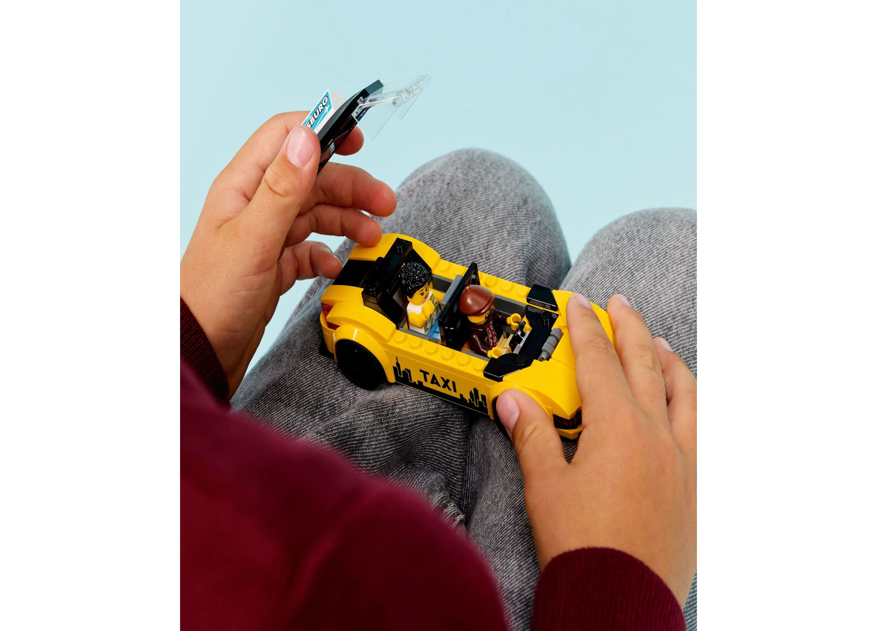 LEGO City Yellow Taxi Building Toy Set - 122 Pieces - Image 3