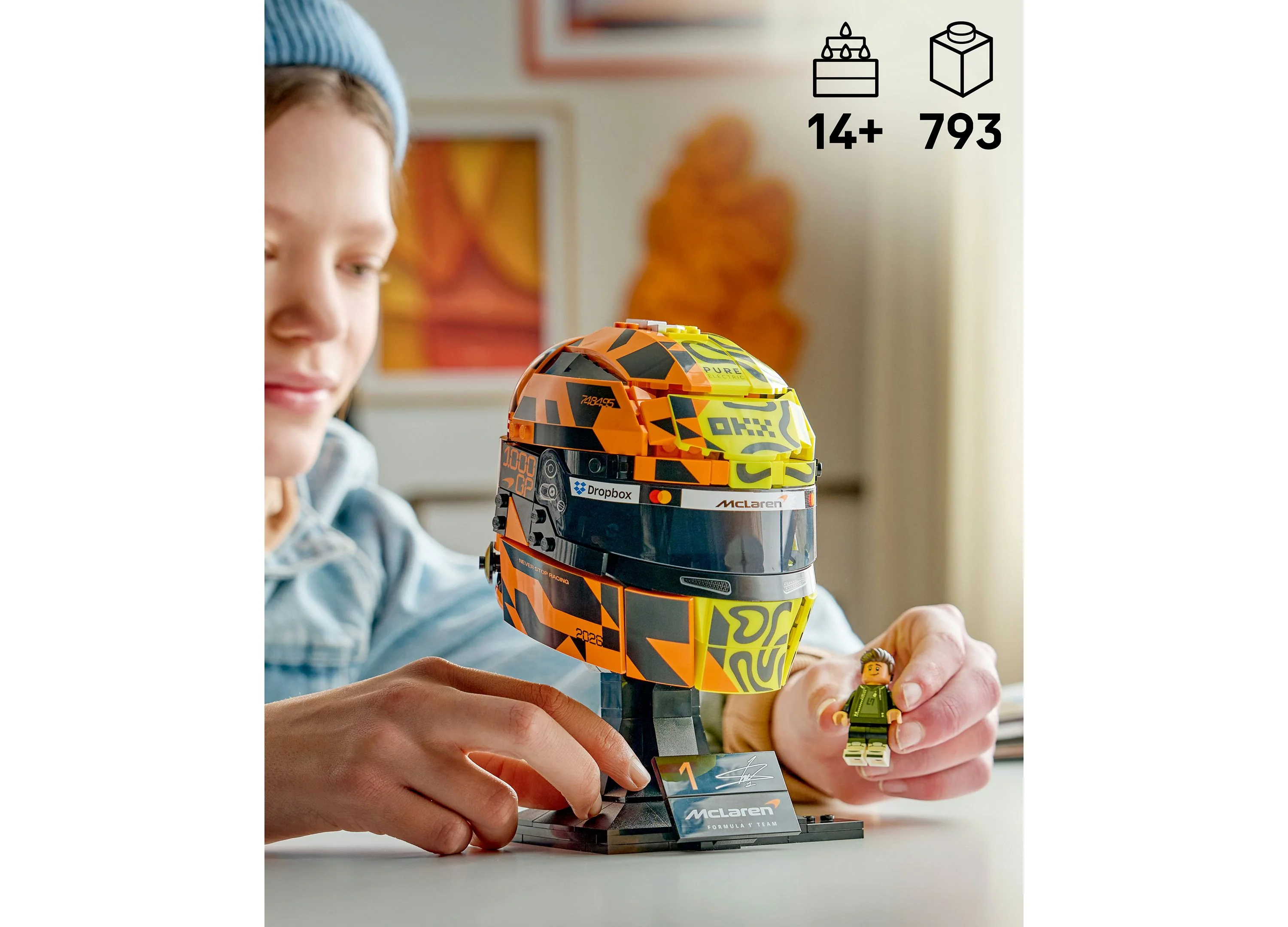 LEGO Editions McLaren F1 Team Lando Norris Helmet 793-Piece Collector's Building Set - Image 6