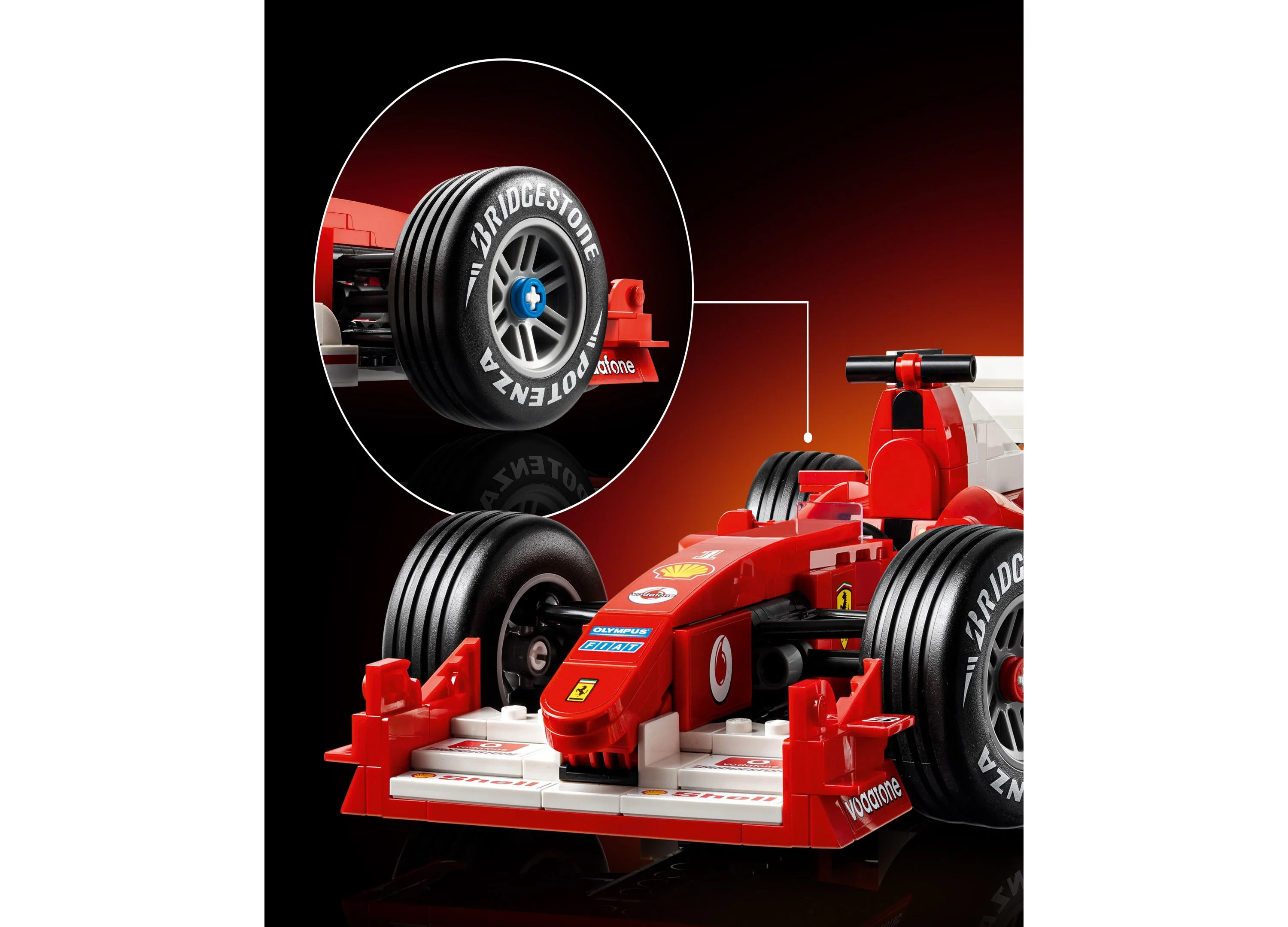 LEGO® Icons Ferrari F2004 Michael Schumacher F1 Car Model Building Set, 11375 - Image 3