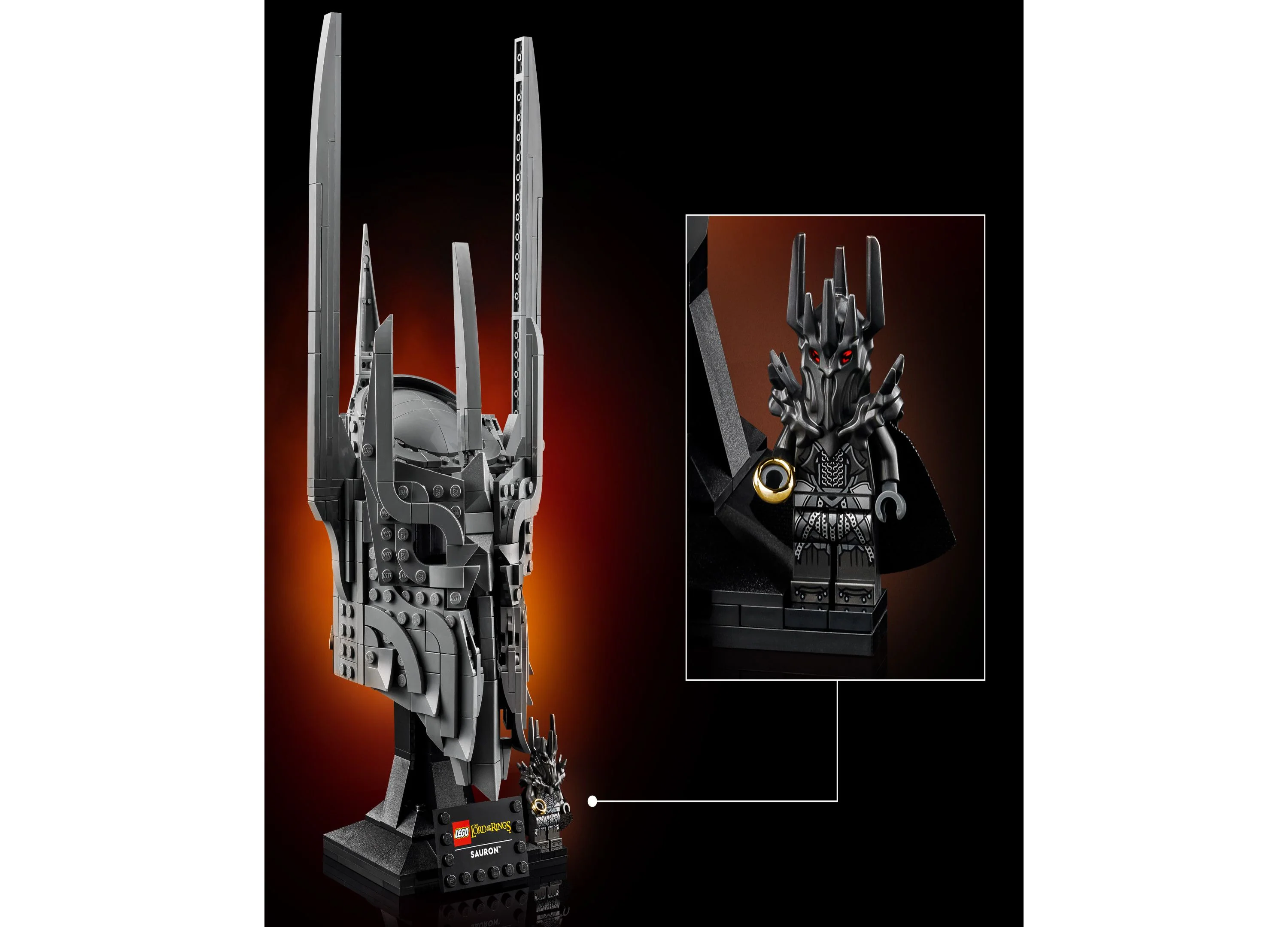 LEGO® Icons Sauron’s Helmet Display Model Kit, 11373 - Image 5