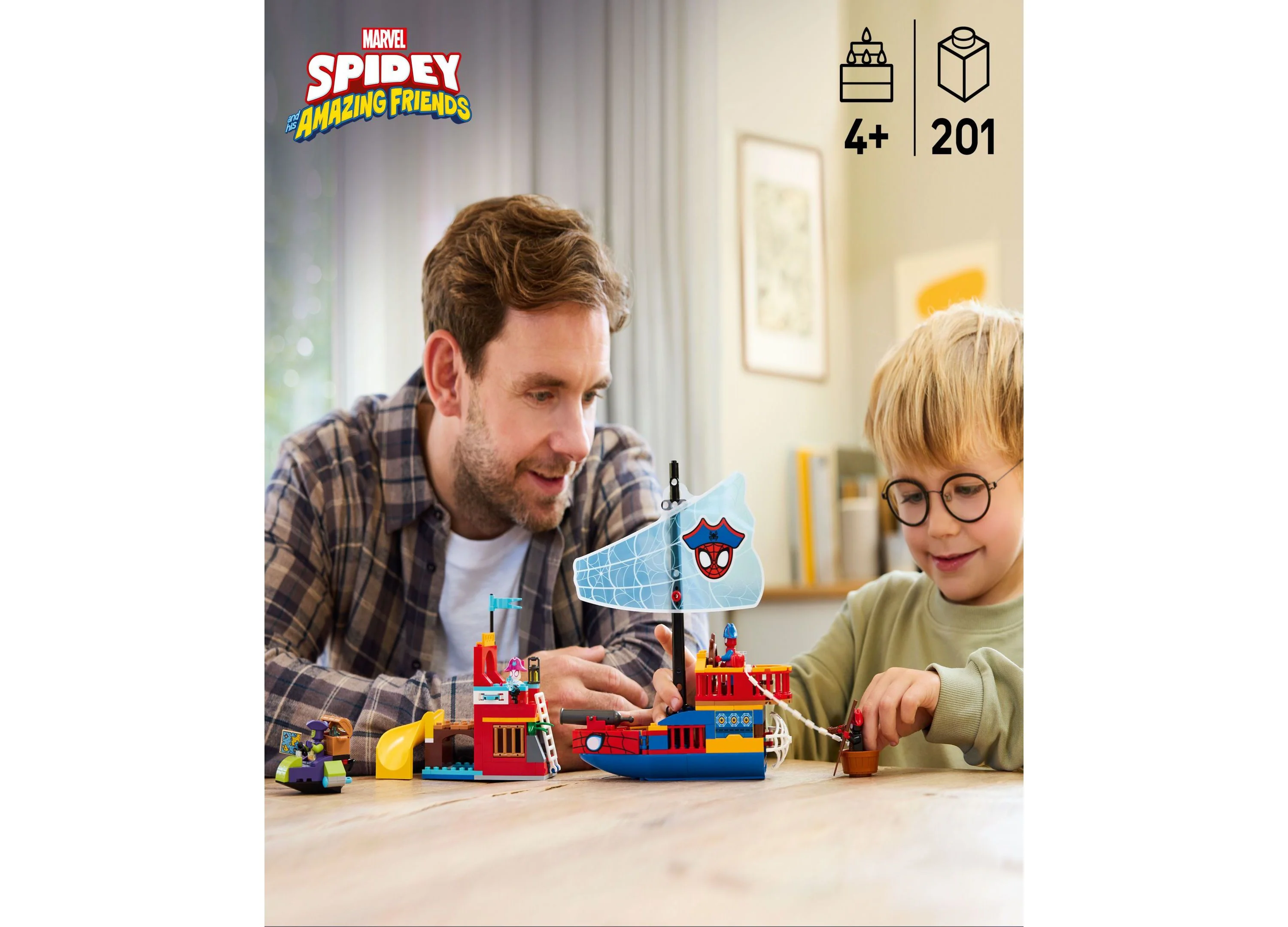 LEGO Marvel Spidey Pirate Ship Adventure Building Kit 11208, 201 Pieces - Image 2