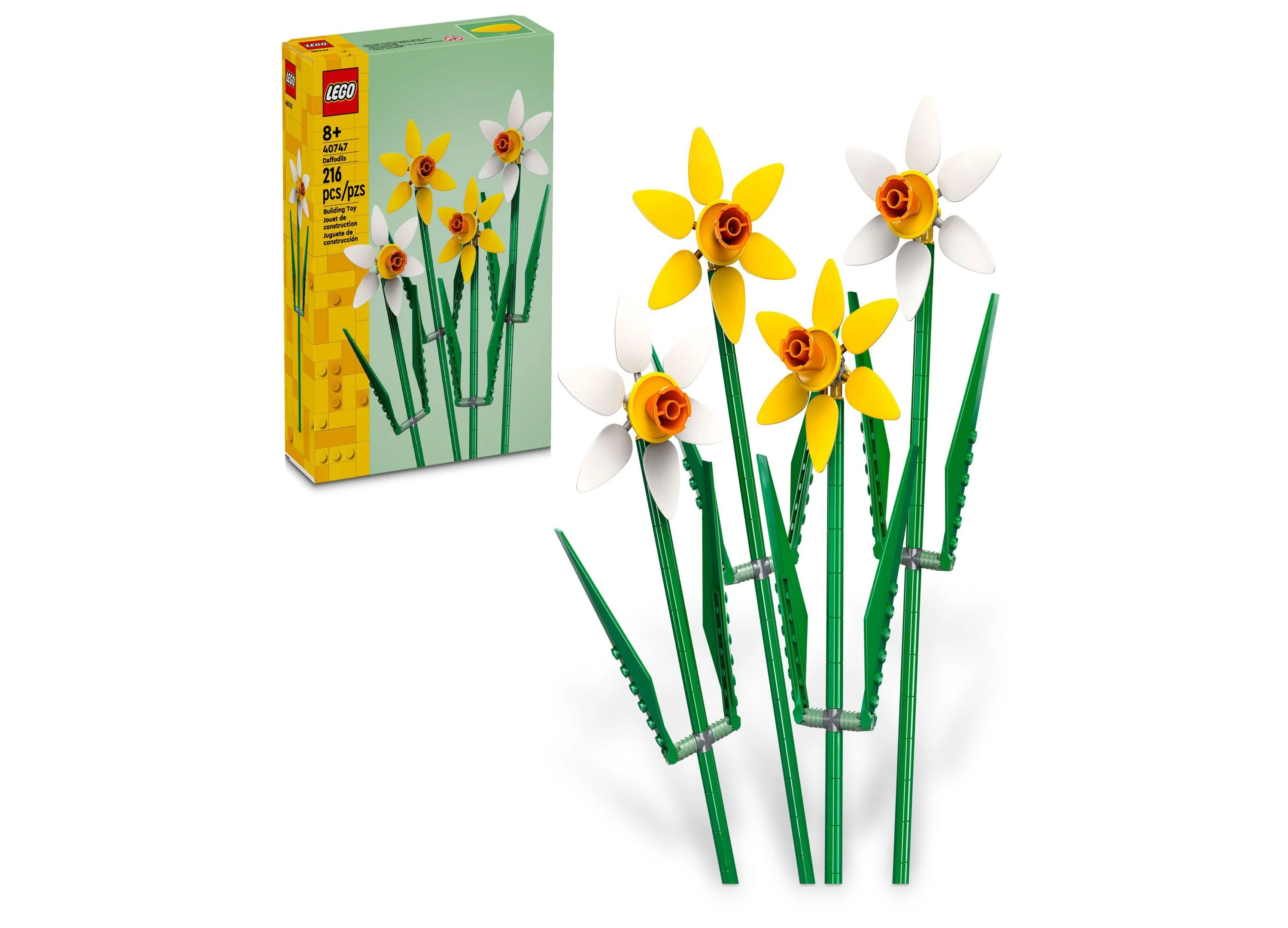 LEGO® Daffodils 40747 Celebration Floral Building Set - 216 Pieces