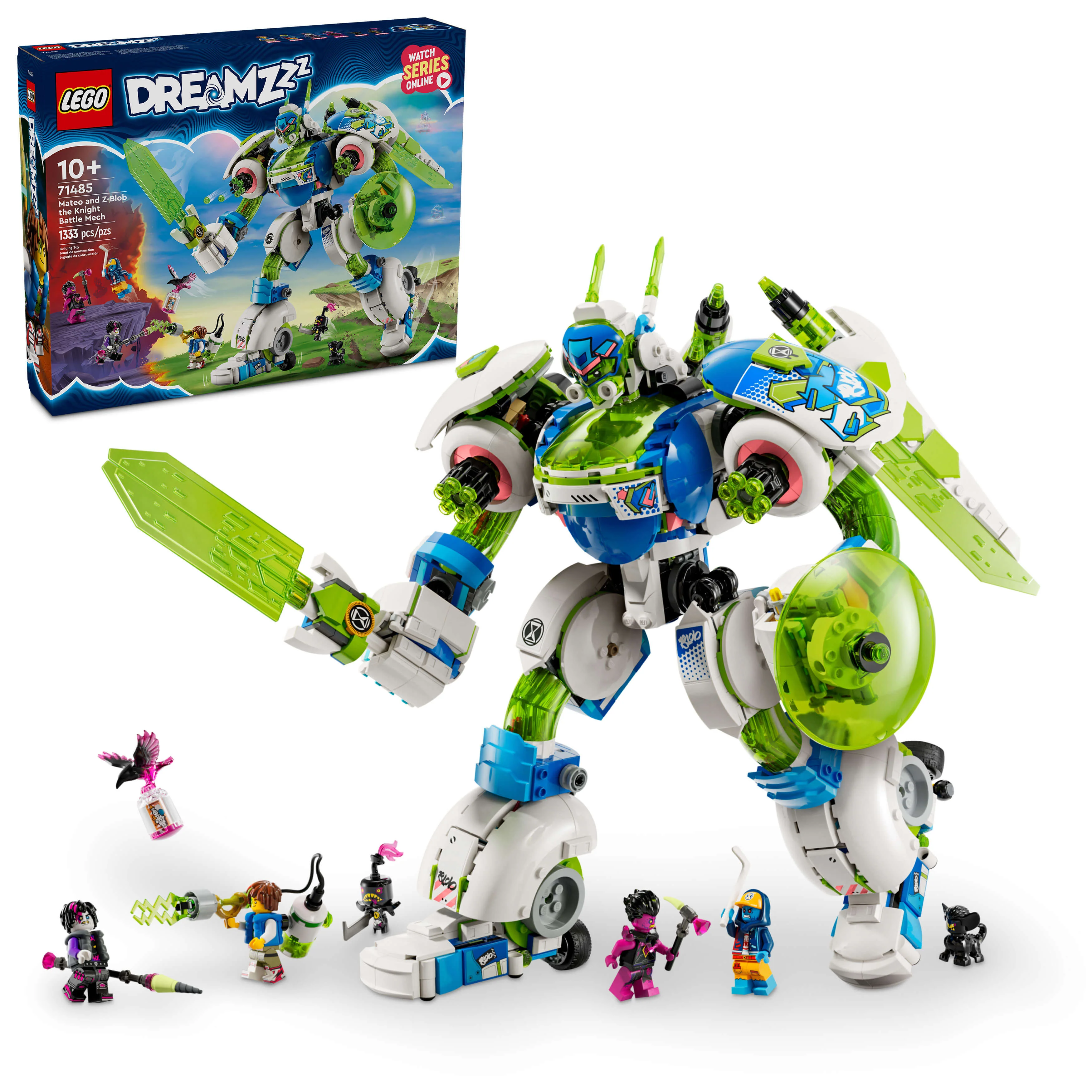 LEGO DREAMZzz™ Mateo and Z-Blob Knight Mech Transformation Set - 1333 Pieces