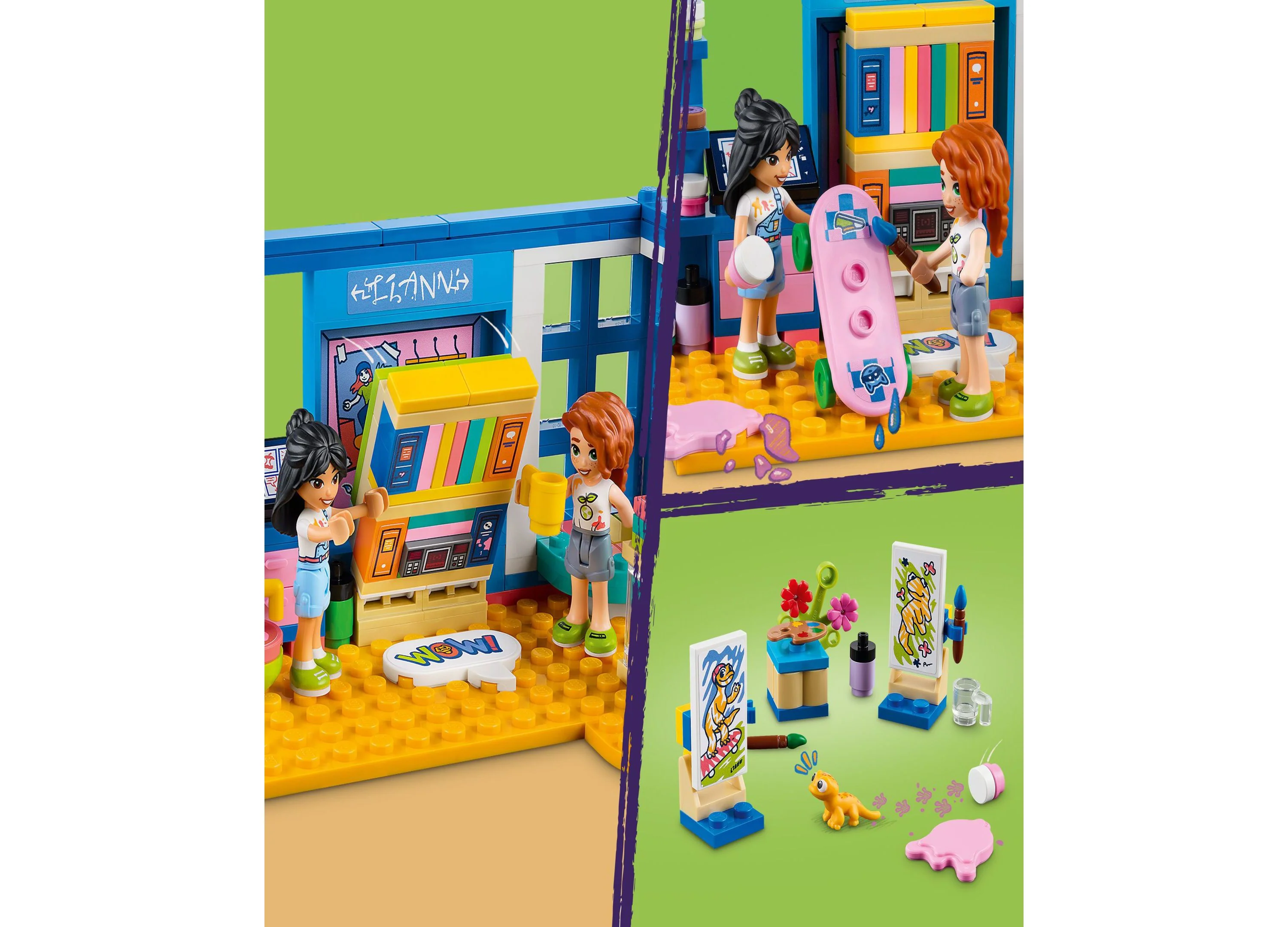 LEGO Friends Liann's Room 204-Piece Building Set with Mini-Dolls and Gecko - Image 5