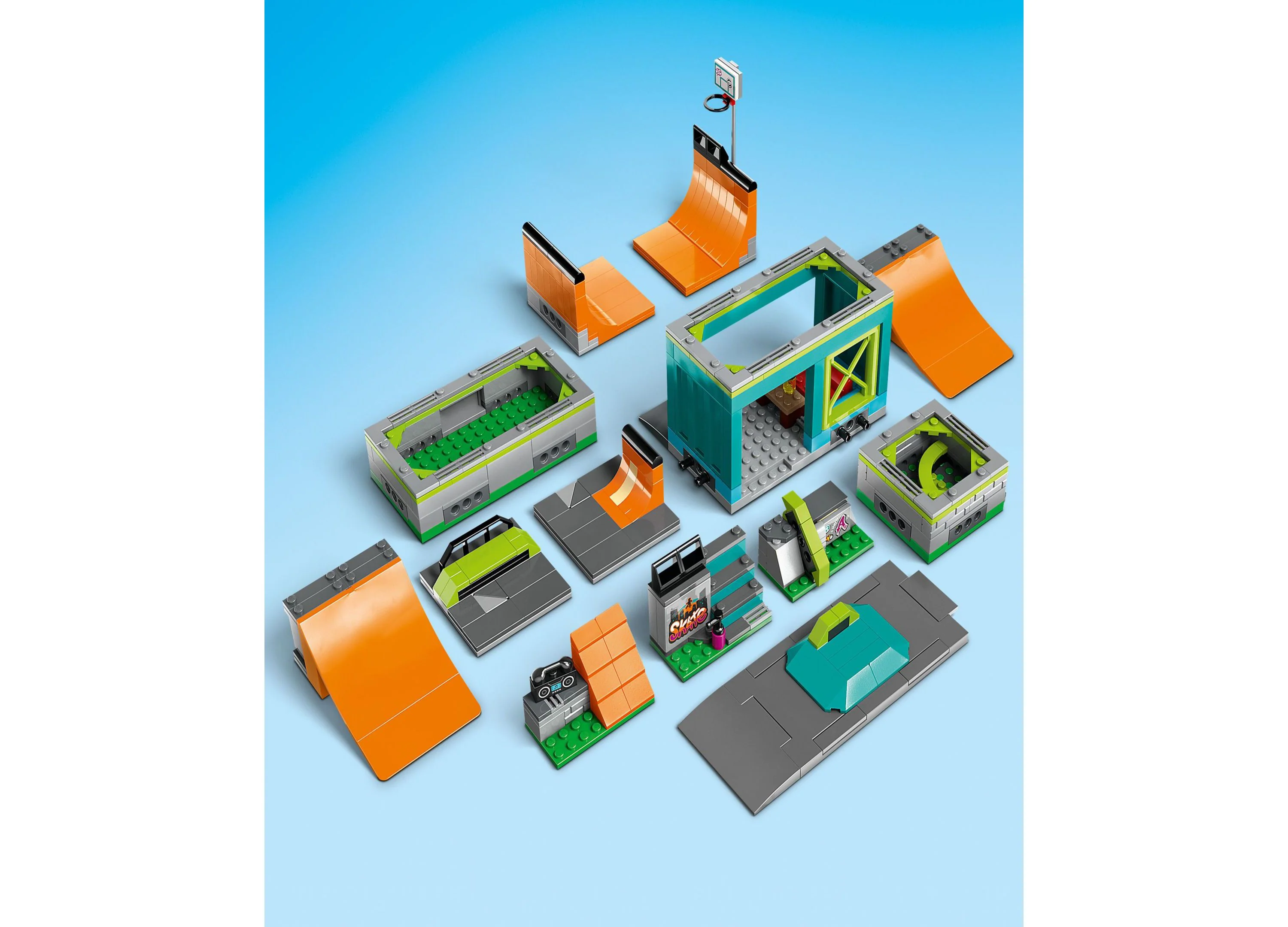 LEGO My City 60364 Customizable Street Skate Park Building Set with Minifigures - Image 4