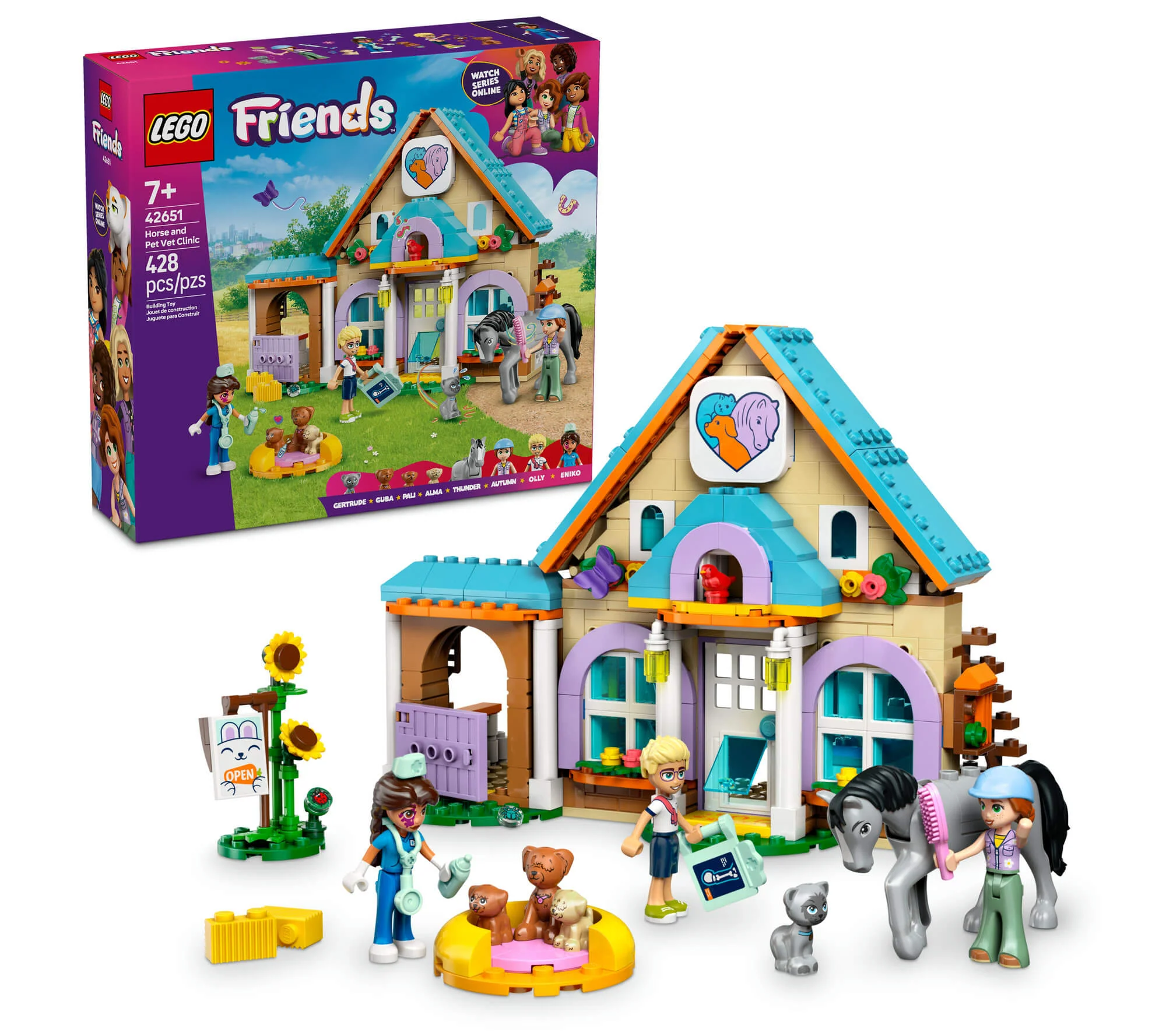 LEGO Friends 428-Piece Horse and Pet Vet Clinic Playset