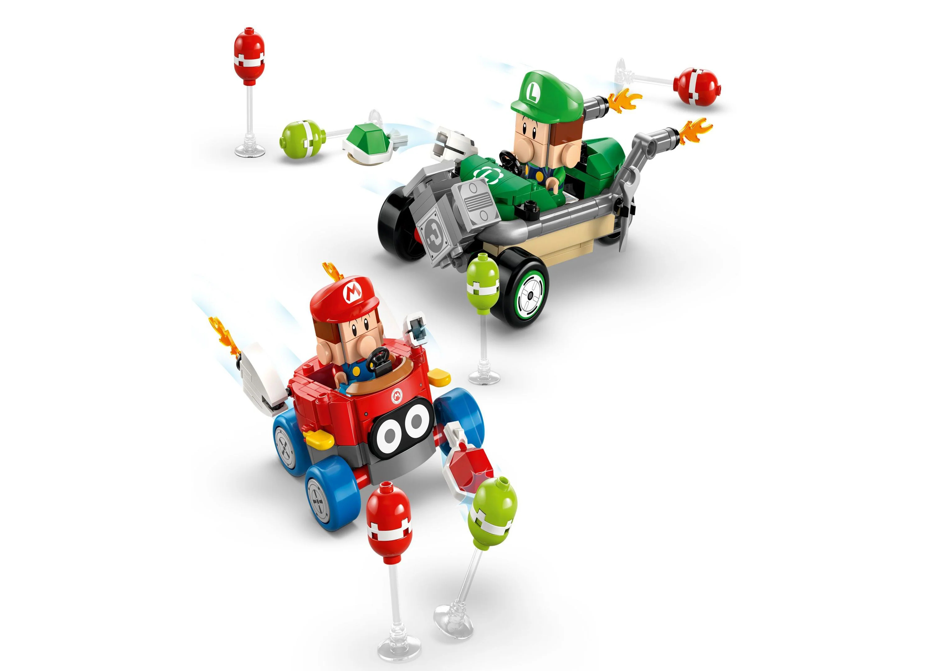 LEGO Super Mario Kart Baby Mario vs. Baby Luigi Building Set 321 Pieces - Image 2