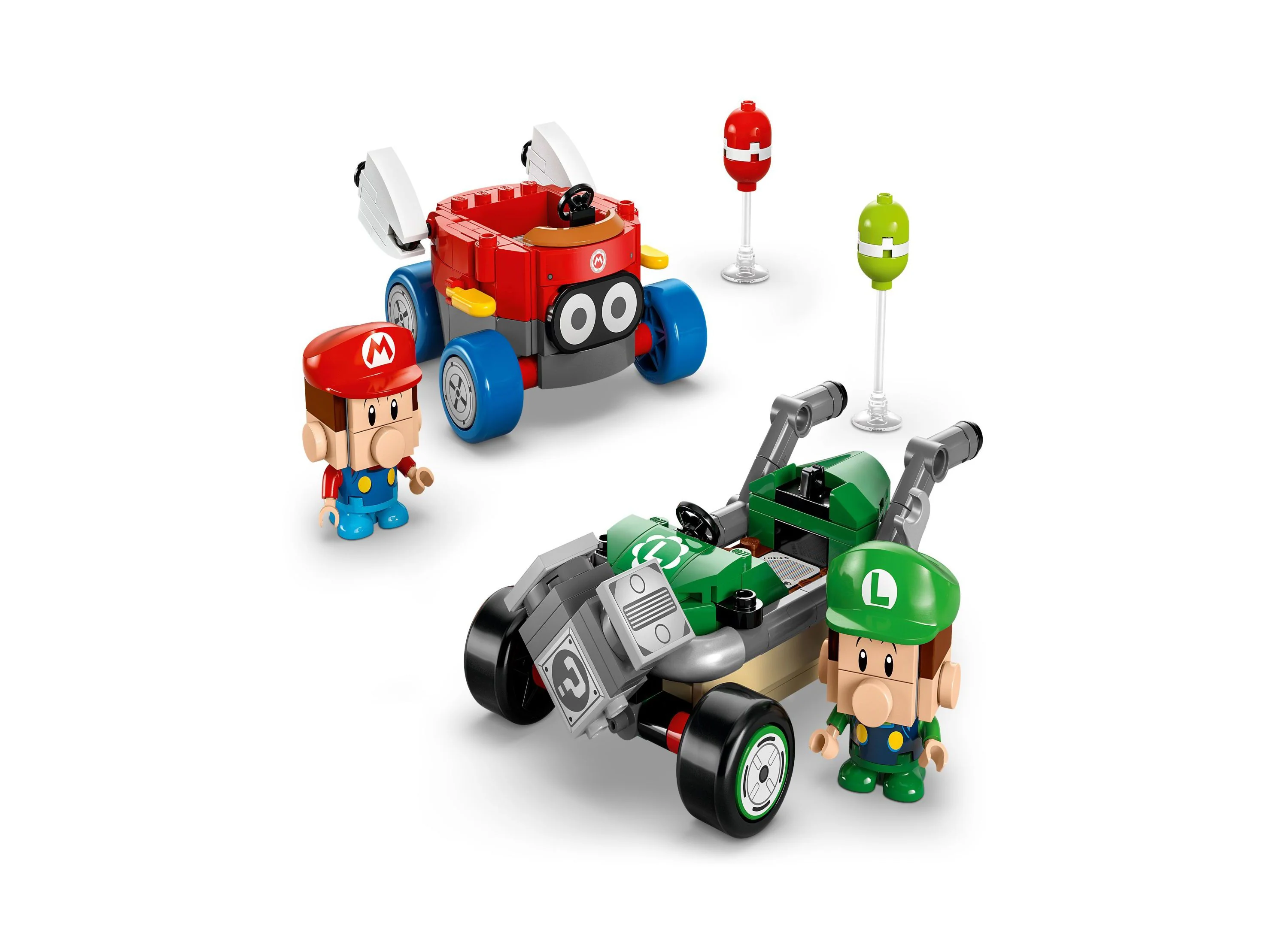 LEGO Super Mario Kart Baby Mario vs. Baby Luigi Building Set 321 Pieces - Image 4