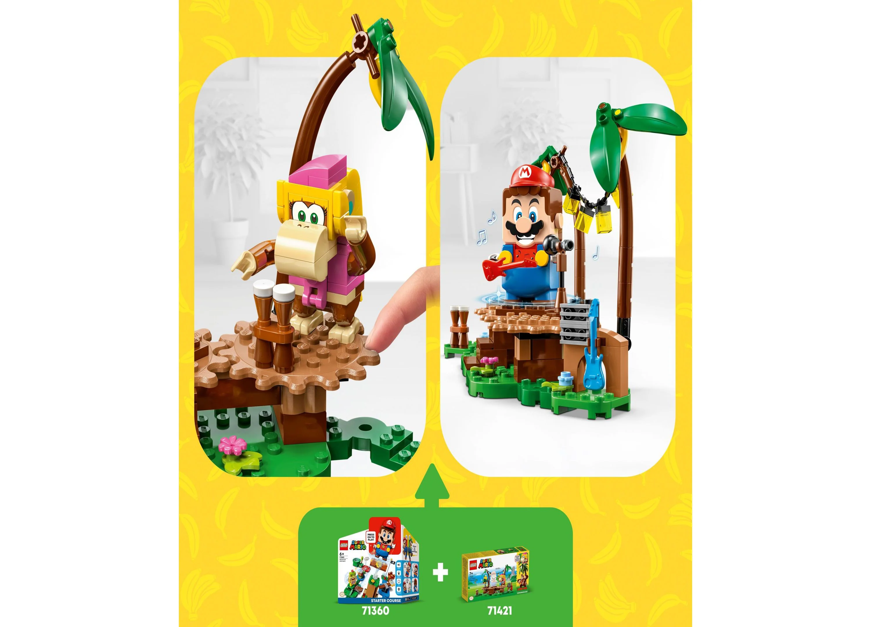 LEGO® Super Mario 71421nDixie Kong's Jungle Jam Expansion Toy Building Set with Dixie Kong & Squawks Minifigures - Image 2