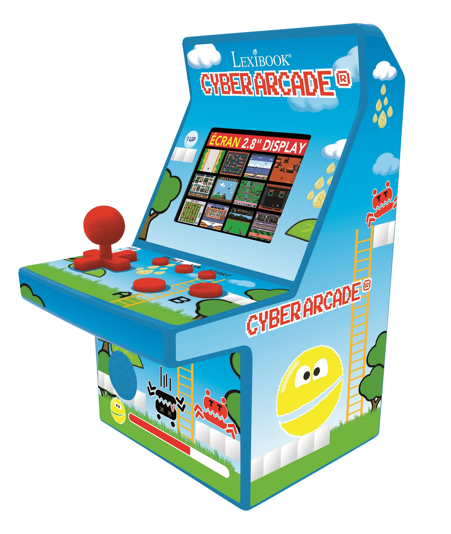 LEXIBOOK Handheld console Cyber Arcade® with color LCD 2.8'' and 200 games in a retro design