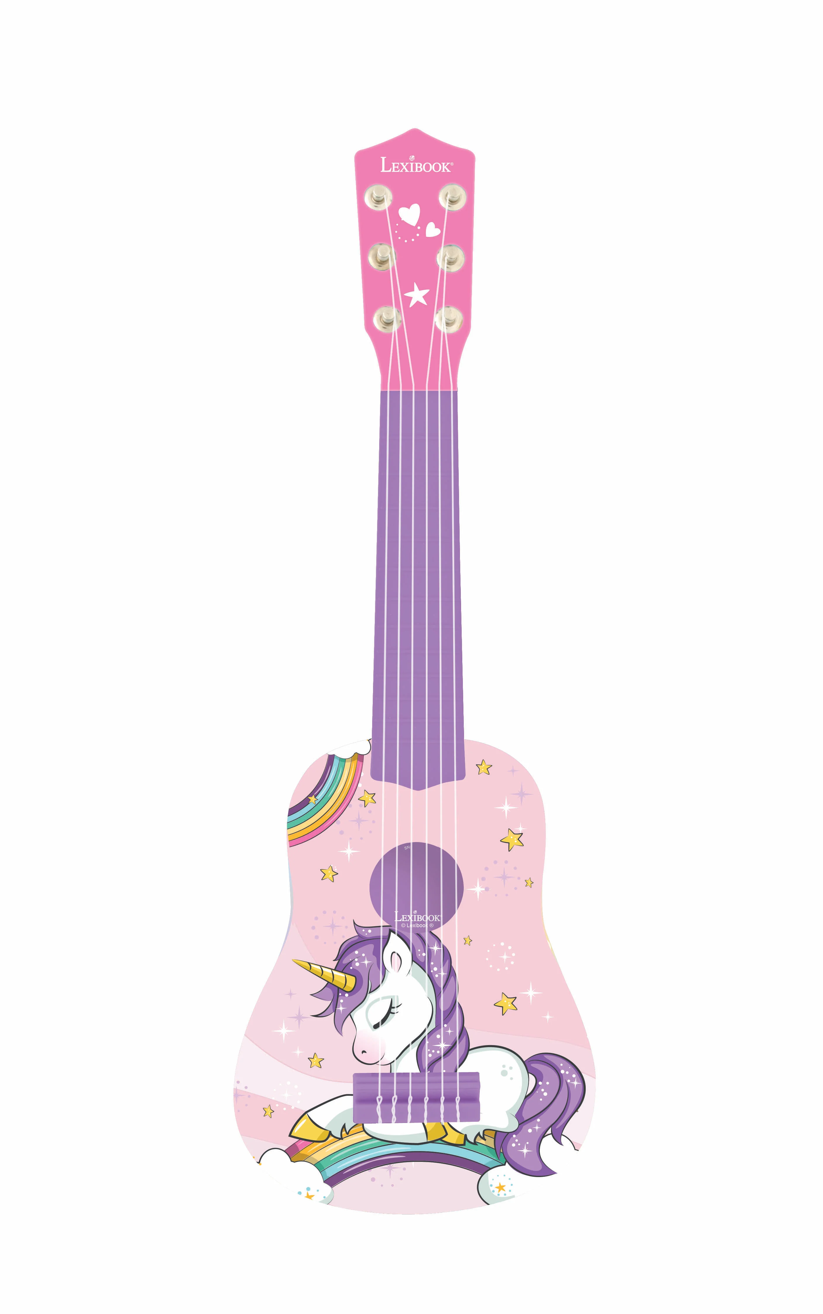 LEXIBOOK Unicorn-Themed My First Guitar 21"/53 cm