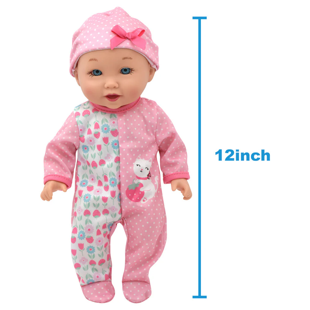 Little Darlings 12-inch - Pink Strawberry Kitty Playtime Doll - Image 2