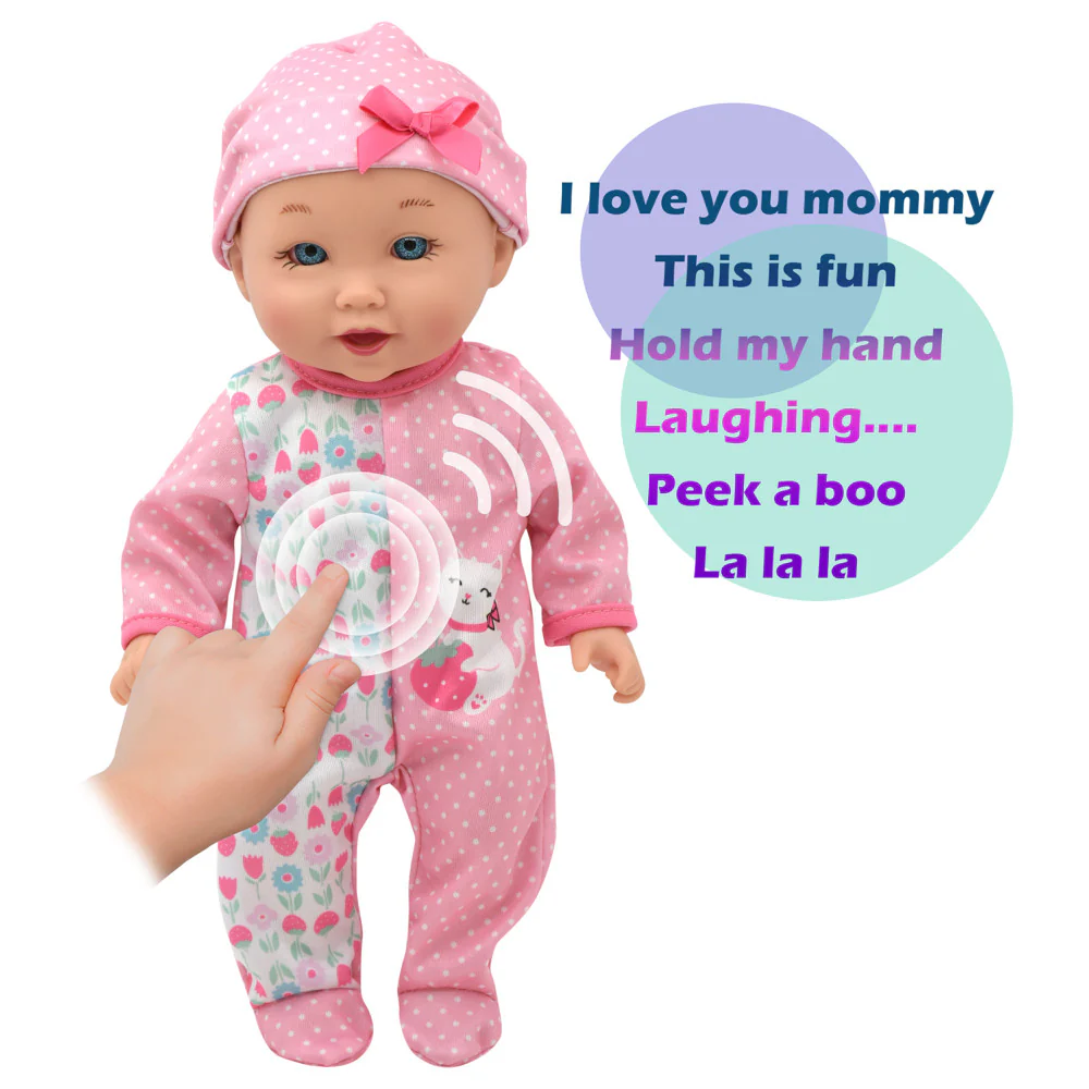 Little Darlings 12-inch - Pink Strawberry Kitty Playtime Doll - Image 4