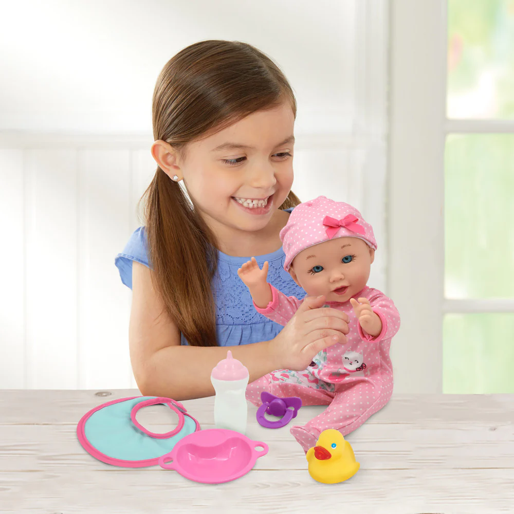 Little Darlings 12-inch - Pink Strawberry Kitty Playtime Doll - Image 5
