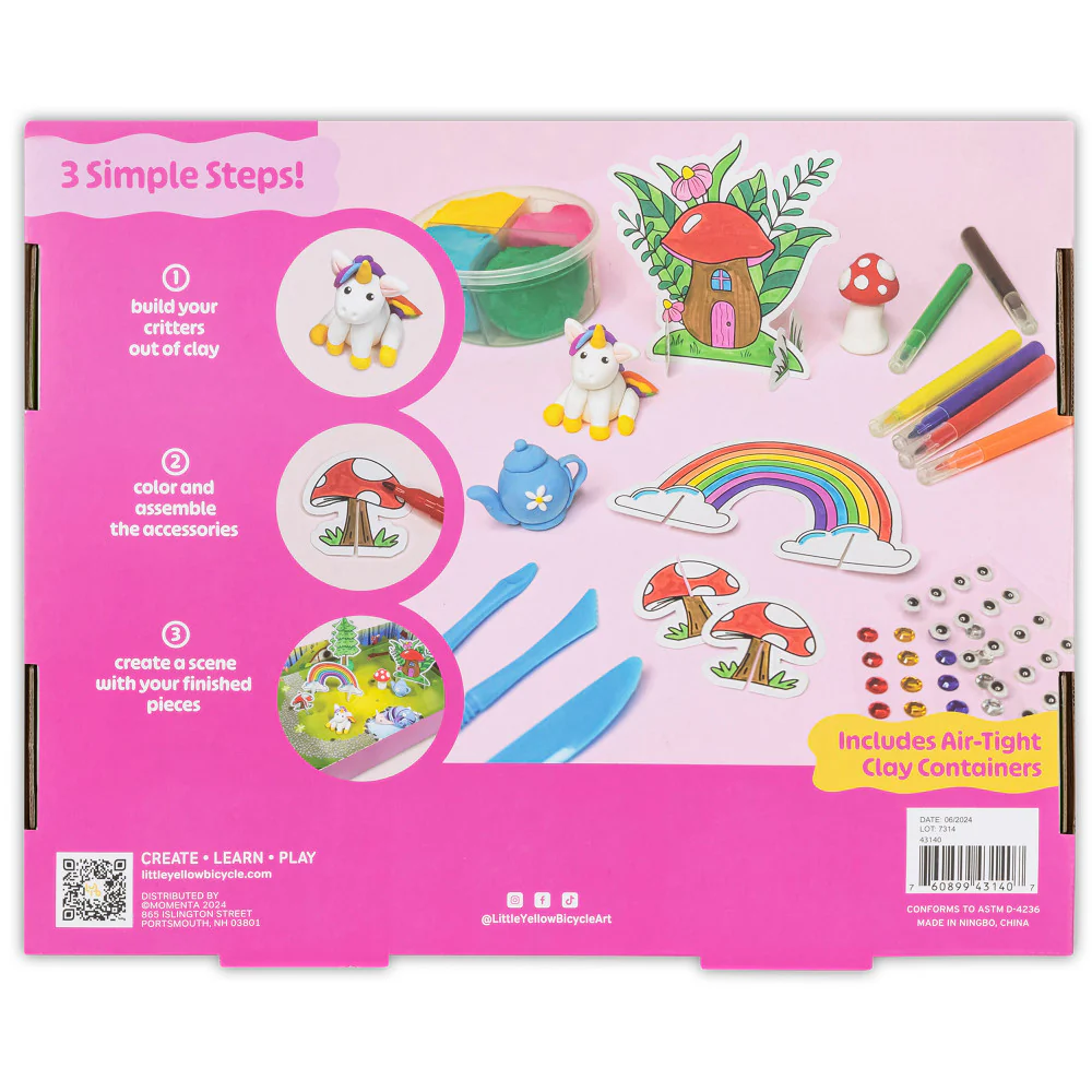Little Yellow Bicycle Fairy Tale Friends Clay Craft Kit - 95pcs - Image 2