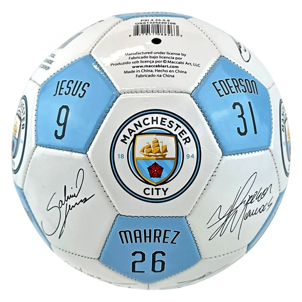 Maccabi Art Manchester City Signature Soccer Ball - Size 5 - Officially Licensed - Image 2