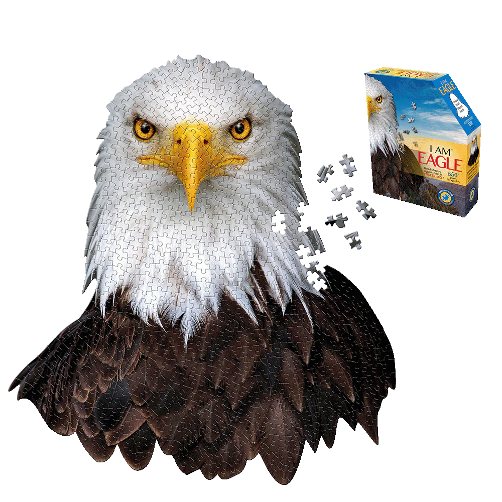 Madd Capp I AM EAGLE Animal Head-Shaped Jigsaw Puzzle - 550 pc