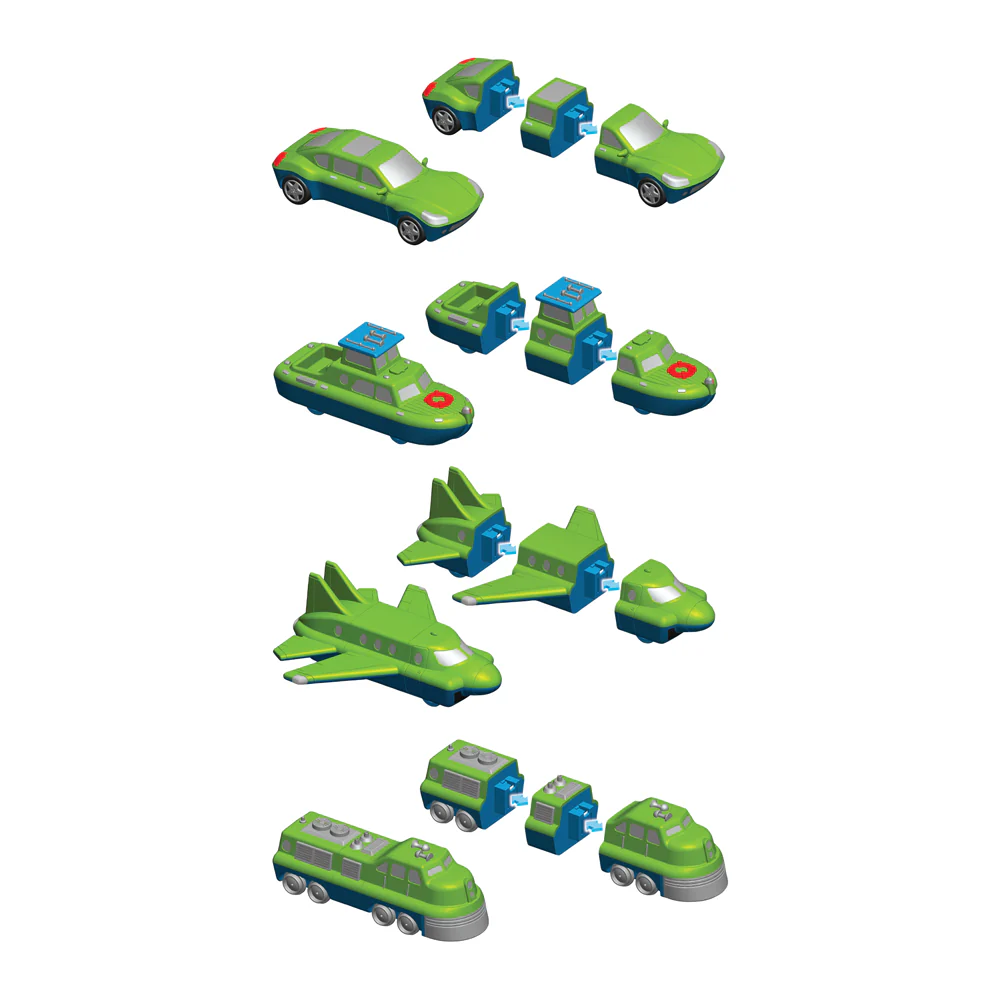 Popular Playthings Magnetic Mix or Match Vehicles Set #1 - Image 3