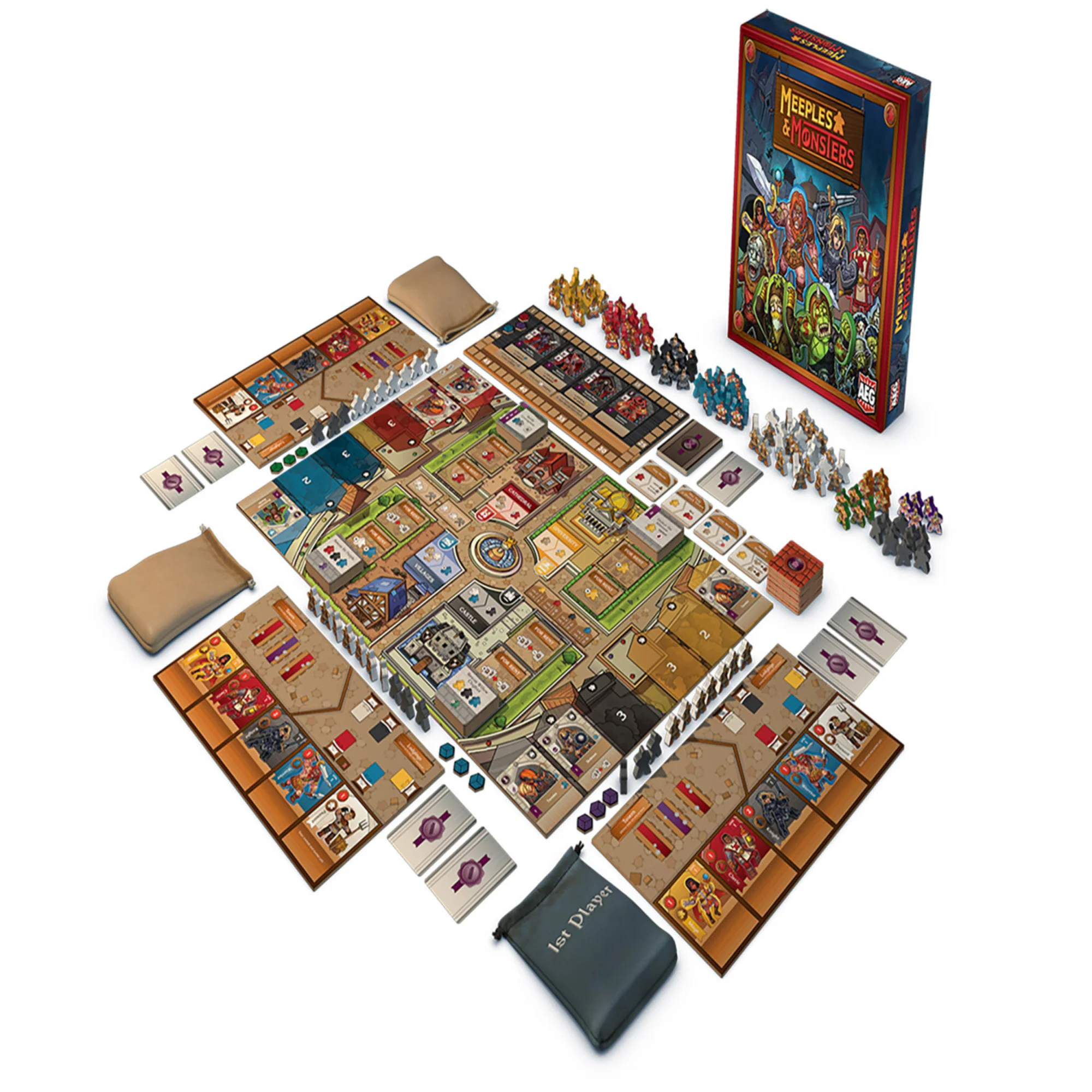 Meeples & Monsters Medieval Fantasy Board Game by AEG - Image 5