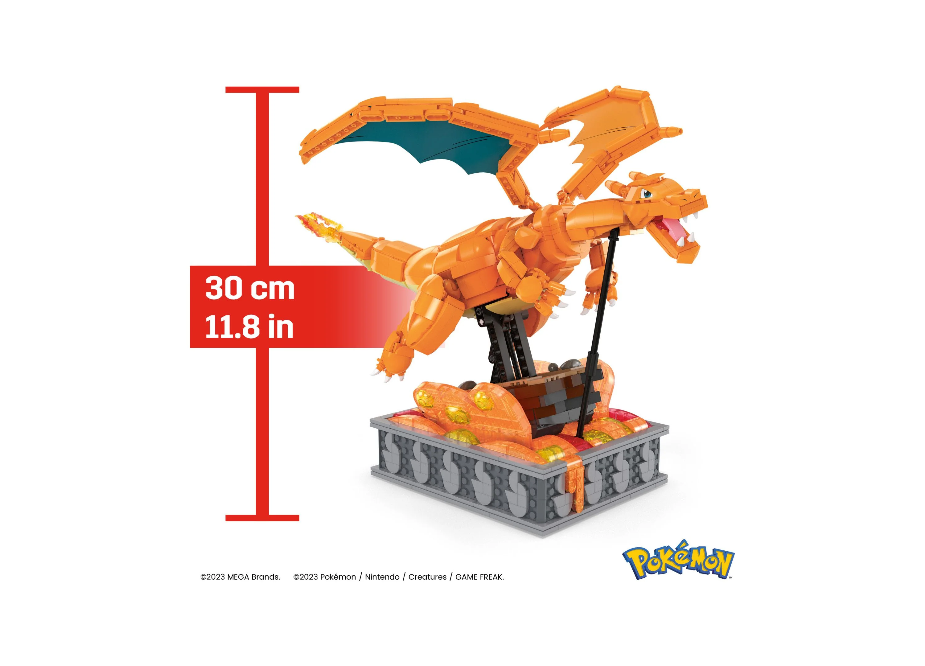 MEGA Pokemon Charizard Motion Tech Building Kit (1663 Pieces) - Collector's Edition - Image 2
