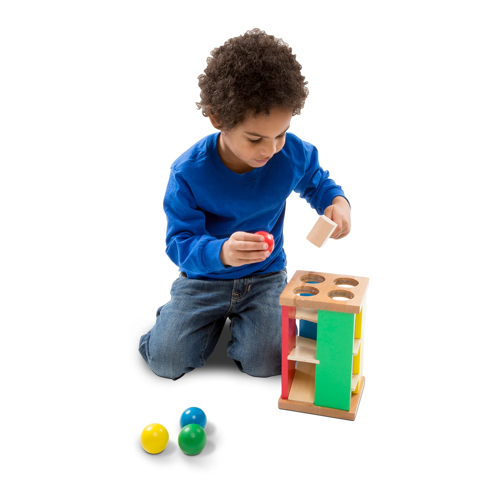 Melissa & Doug Pound and Roll Tower - Colorful Wooden Hammering Toy - Image 4
