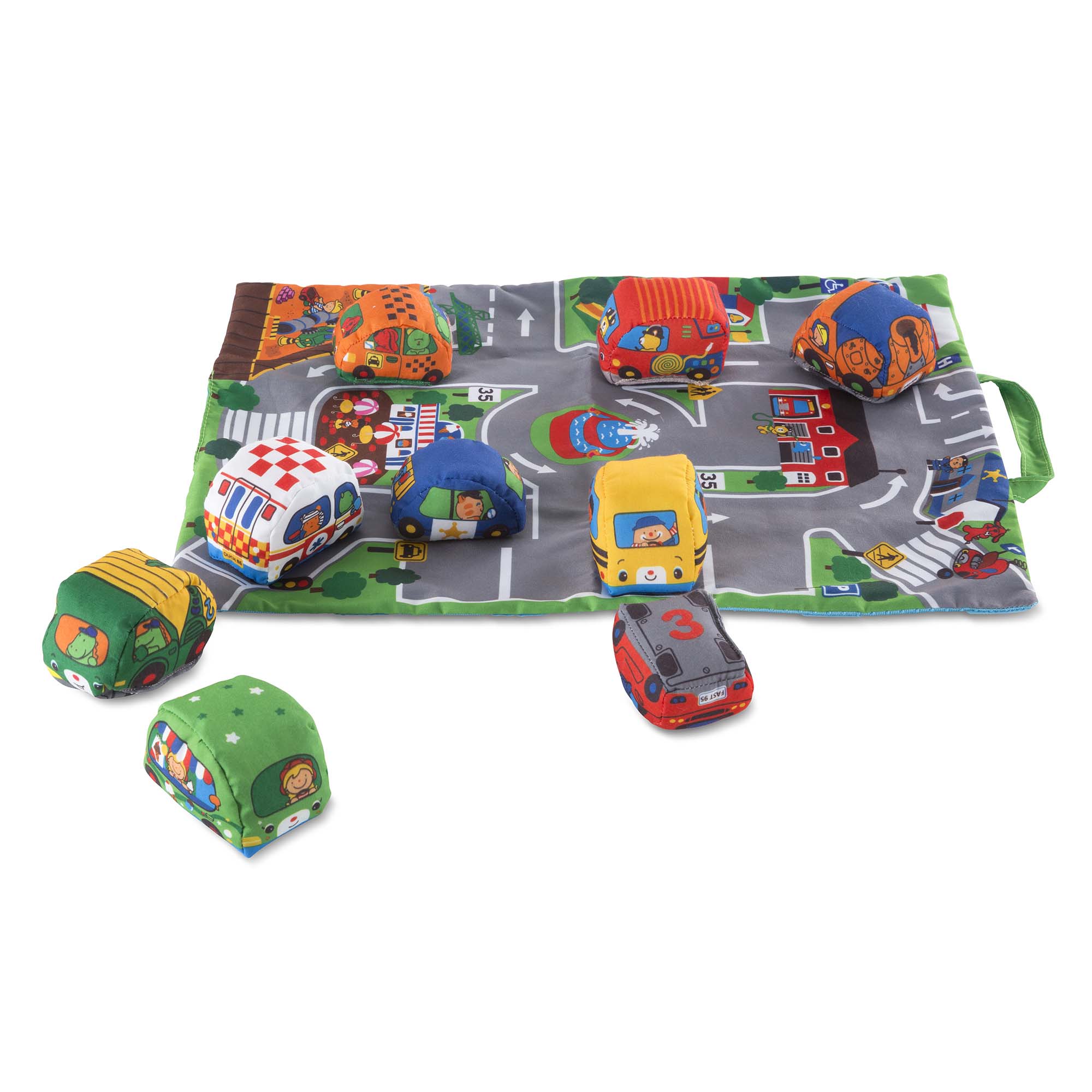 Melissa & Doug Take-Along Town Play Mat – Interactive Travel Toy