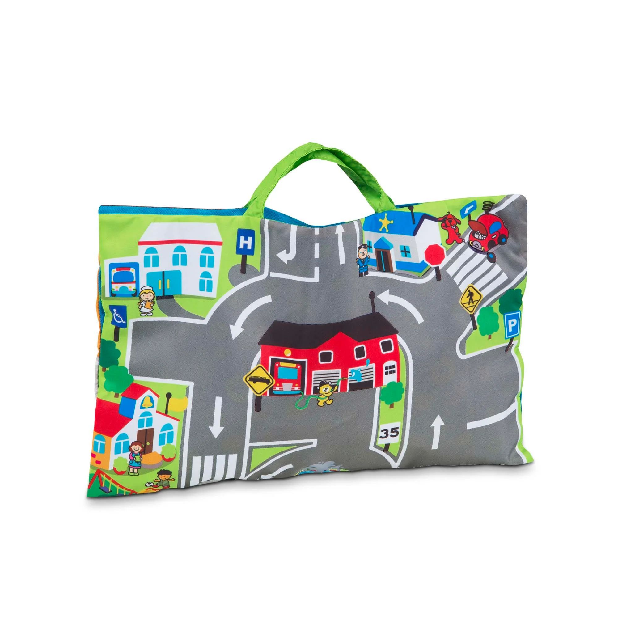 Melissa & Doug Take-Along Town Play Mat – Interactive Travel Toy - Image 3