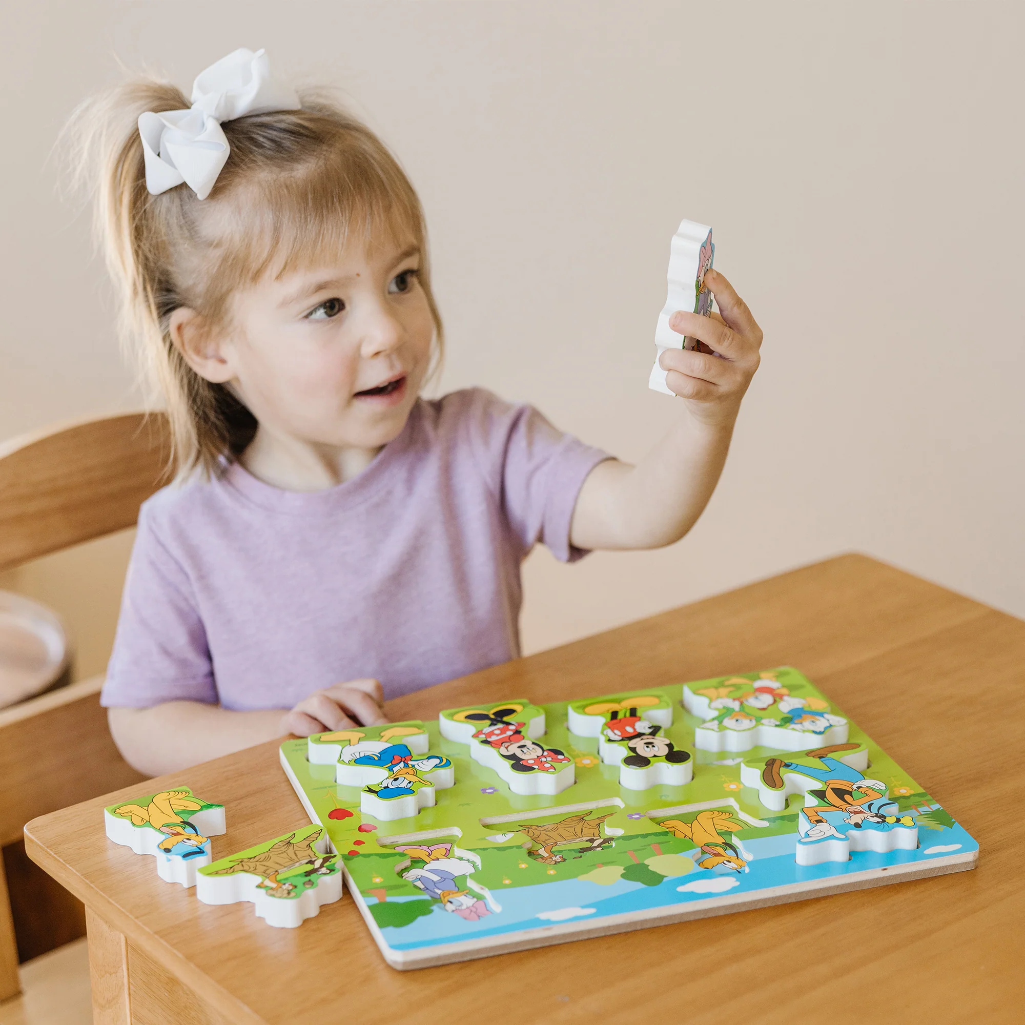 Melissa & Doug Mickey Mouse 8-Piece Wooden Chunky Puzzle - Image 5