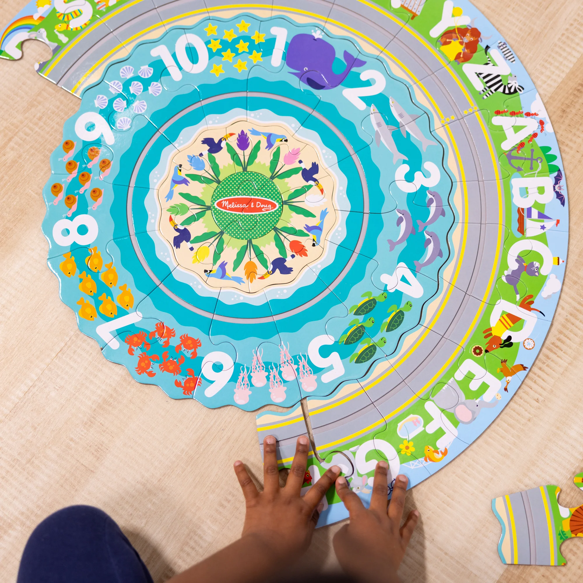 Melissa & Doug Round the Shore 48-Piece Floor Puzzle & Play Set - Image 5