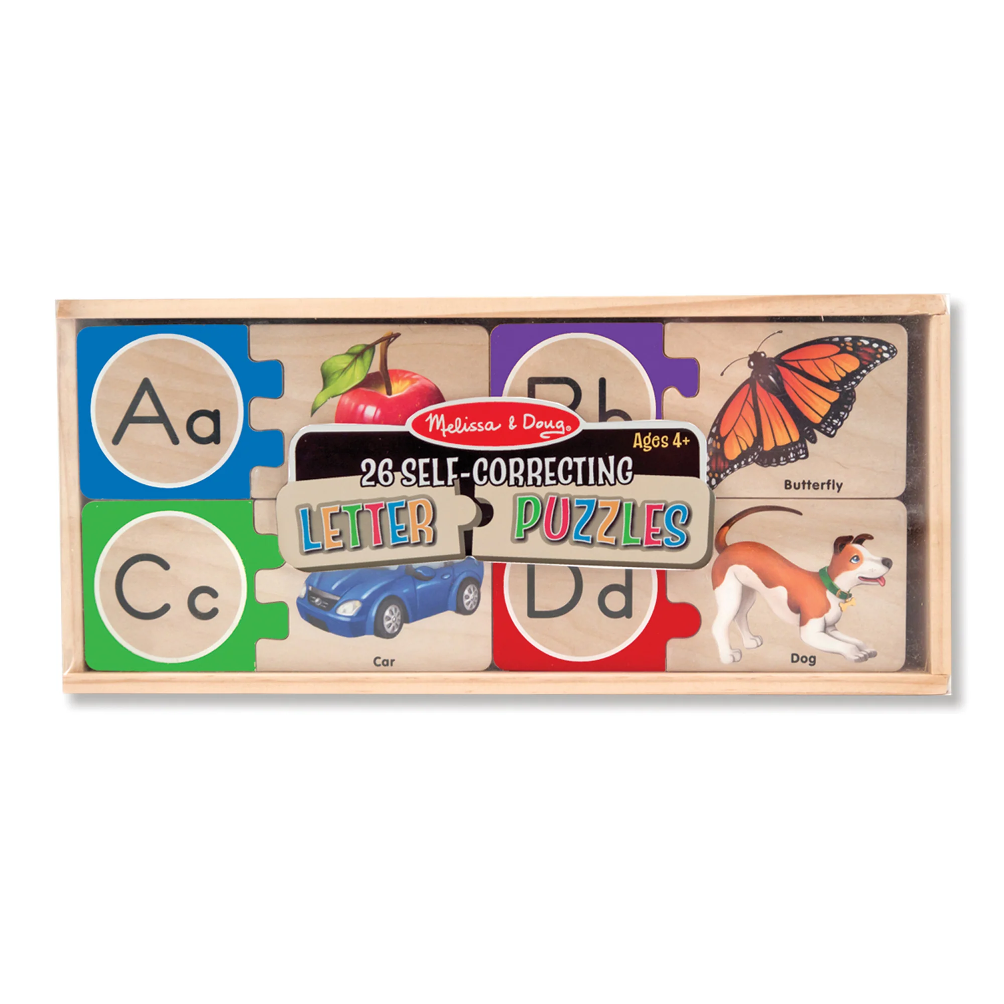 Melissa & Doug Alphabet Adventure Wooden Puzzle - Self-Correcting Letter Pieces - Image 2