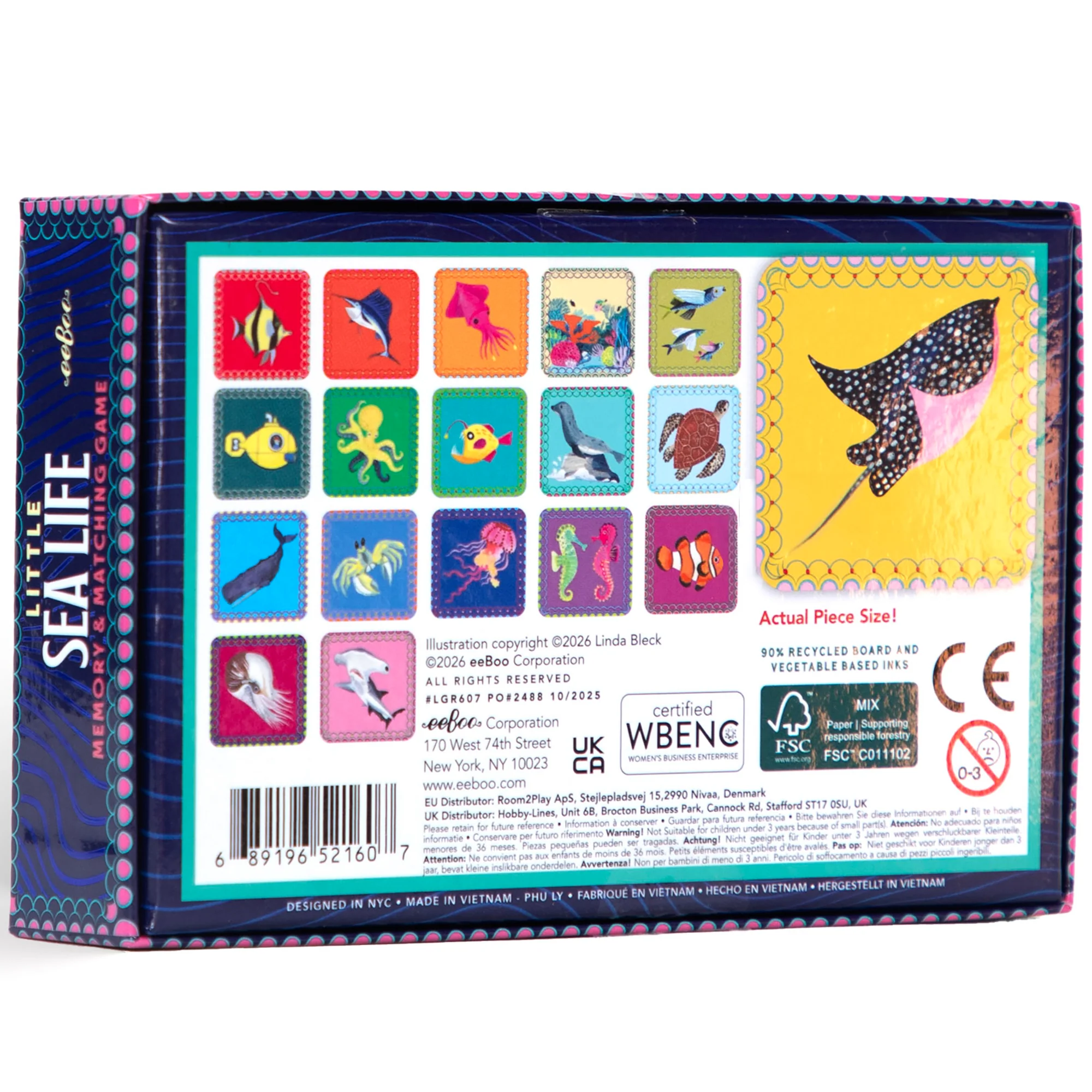 eeBoo Sea Life Memory & Matching Game With 18 Pairs - Image 2
