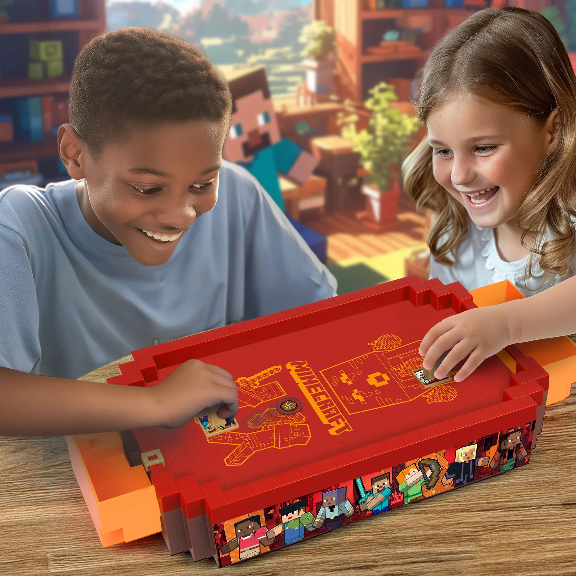 Minecraft Arcade Nether 17-Inch Tabletop Air Hockey Game - Image 4