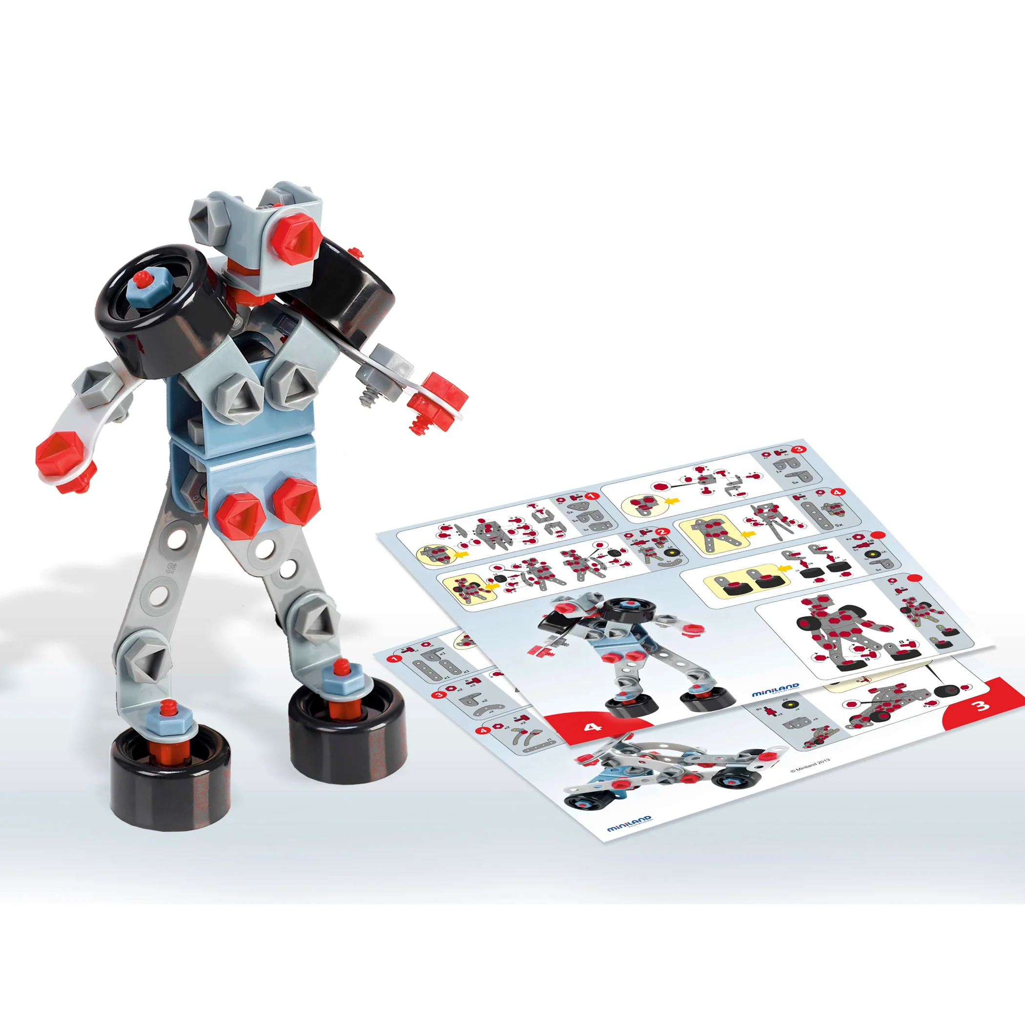Miniland Educational Mecatech 106-Piece Vehicle & Robot Building Set - Image 2